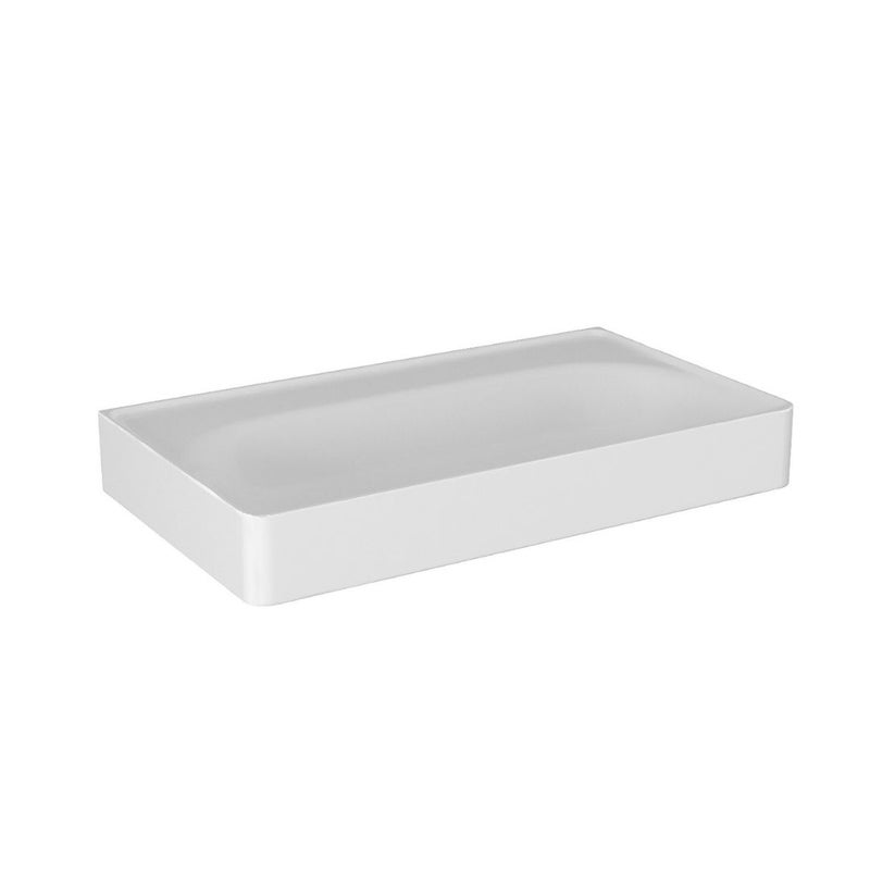 Umywalka wpuszczana MOSS Solid Surface 70 cm biały mat bez o