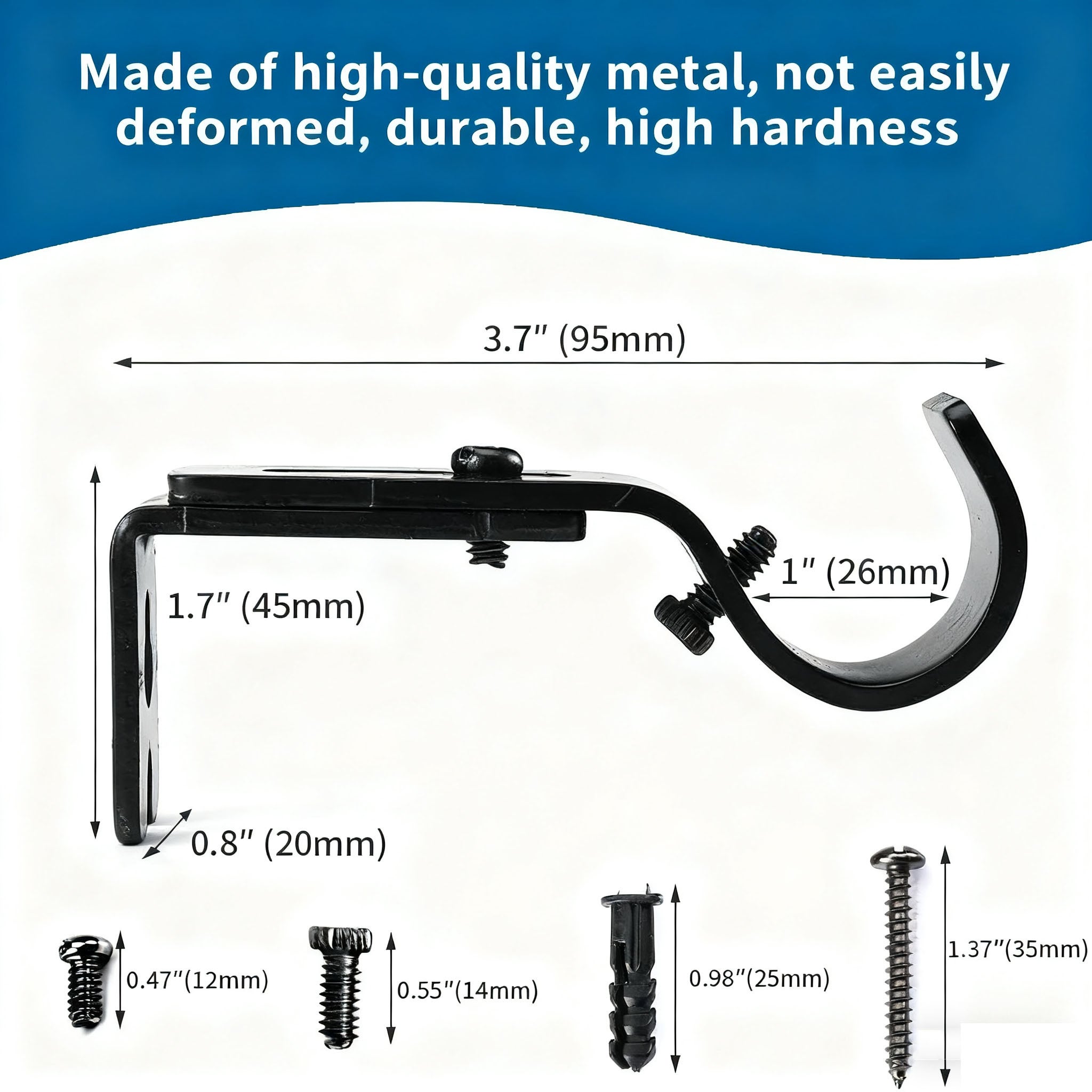 Lot De 4 Supports D'Étagère Robustes, Supports De Tringle De Placard