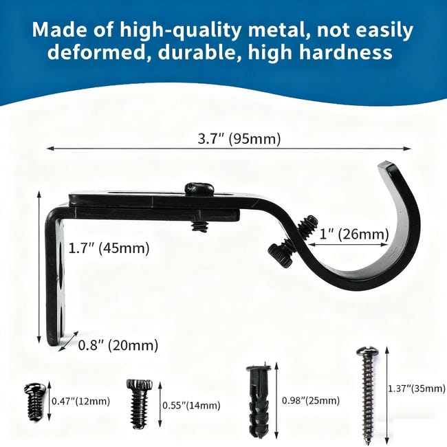 Lot De 4 Supports D'Étagère Robustes, Supports De Tringle De Placard Lot De 4 Supports D'Étagère Robustes, Supports De Tringle De Placard