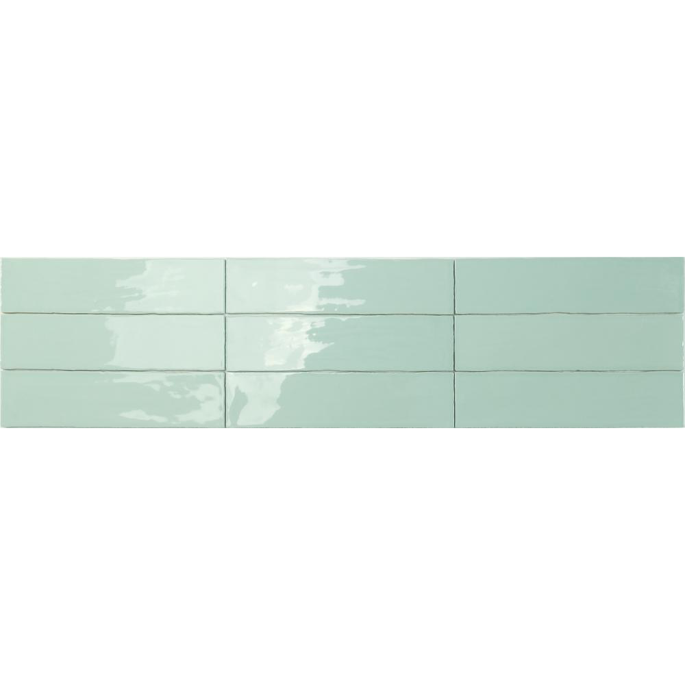 Piastrella Premium Altea Anice 7,5x30 Lucida Verde Artigianale - 2
