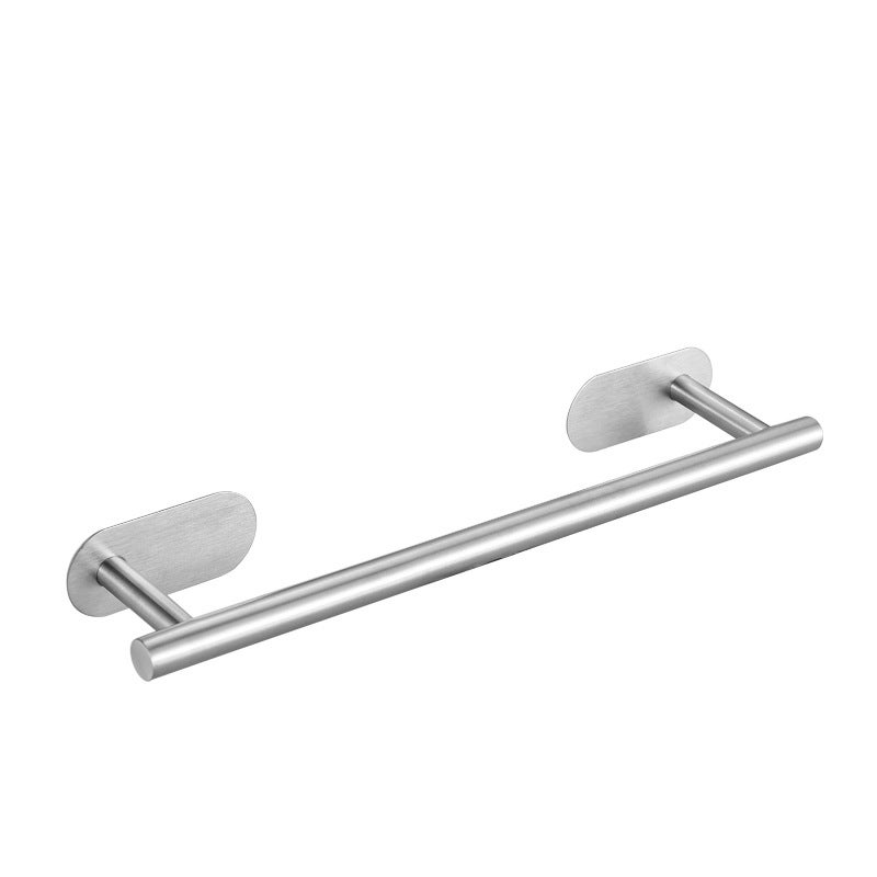 Wieszak na ręczniki łazienkowe 40 cm, srebrny, samoprzylepny, ścienny, ze stali nierdzewnej 304, nie wymaga wiercenia, wodoodporny