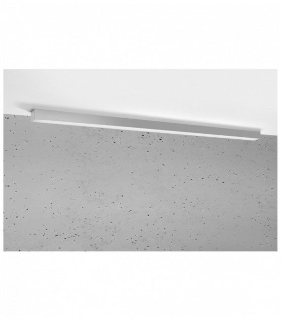 Lampa sufitowa wisząca Pinne srebrno-biała LED 48W 4000K 7200lm wym: 5 x 145 x 5,3 cm metal Thoro Lighting