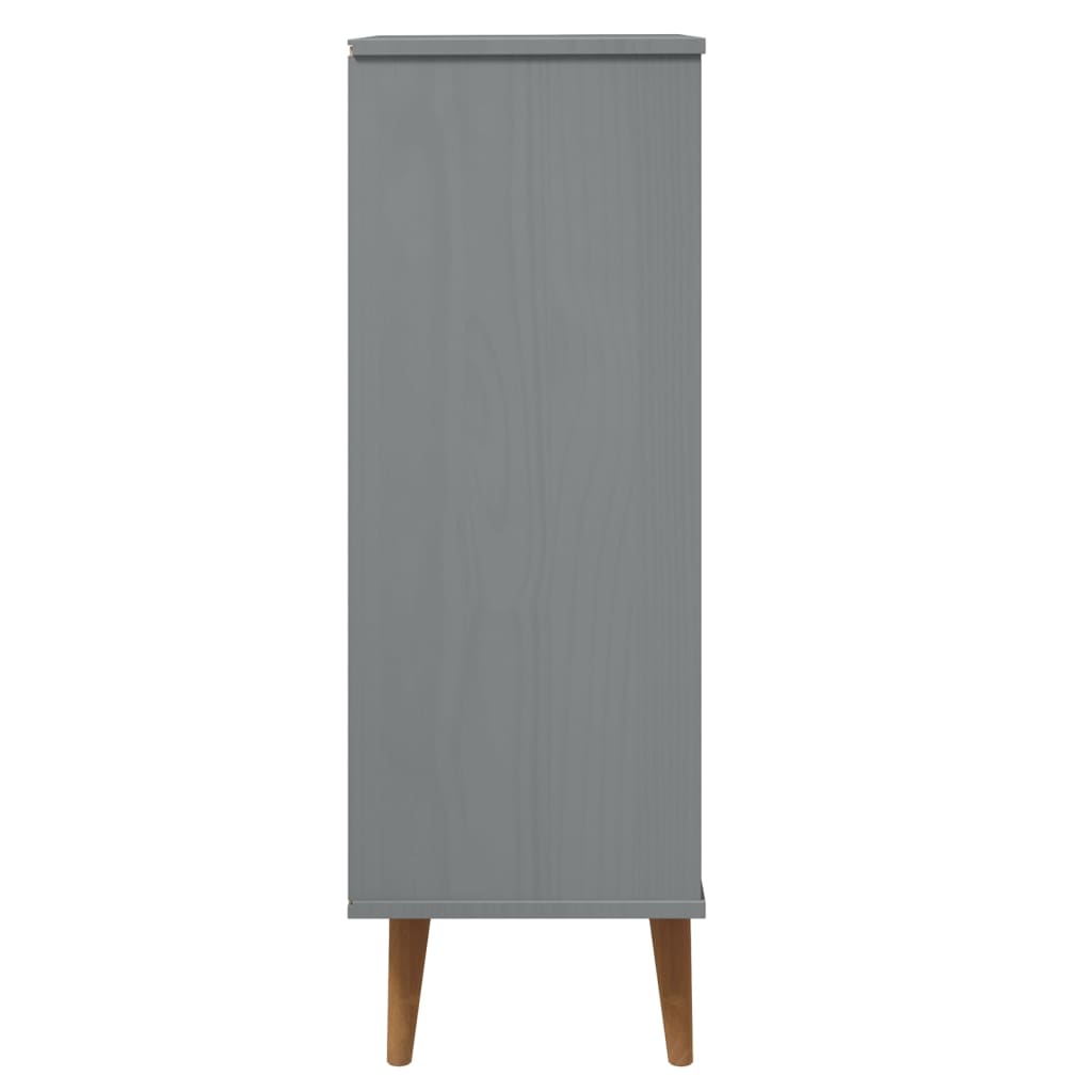 Maison Exclusive - Armoire à chaussures MOLDE Gris 59,5x35x103 cm Bois de pin - 6
