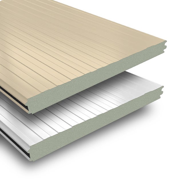 Panneau sandwich de bardage isolé 2100x1150 mm SANDEO WALL