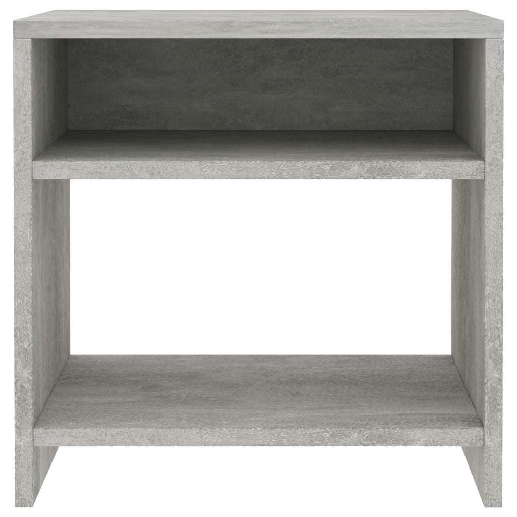 Maison Exclusive - Mesita de noche madera contrachapada gris hormigón 40x30x40 cm - 4