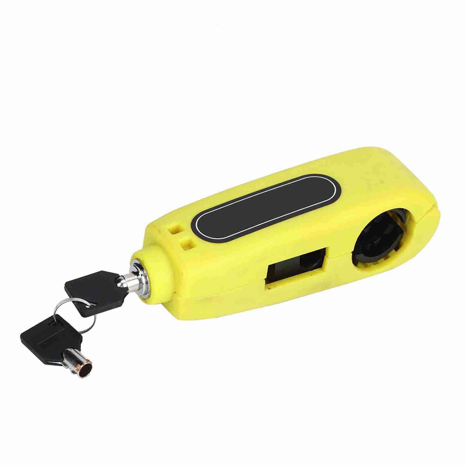 Blocco leva freno manubrio moto universale, manopola acceleratore, antifurto, sicurezza (giallo) - 9