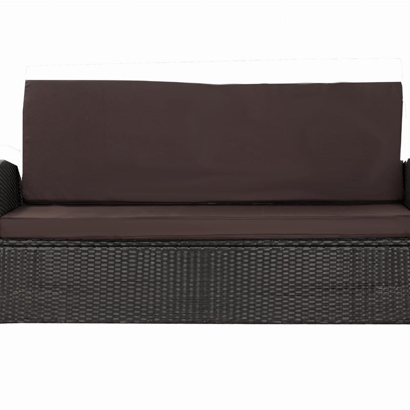 Poduszka ogrodowa na sofę rattanową 140x50x50cm poduszka na meble rattanowe brązowa, poduszka na balkon taras, poduszki na meble ogrodowe