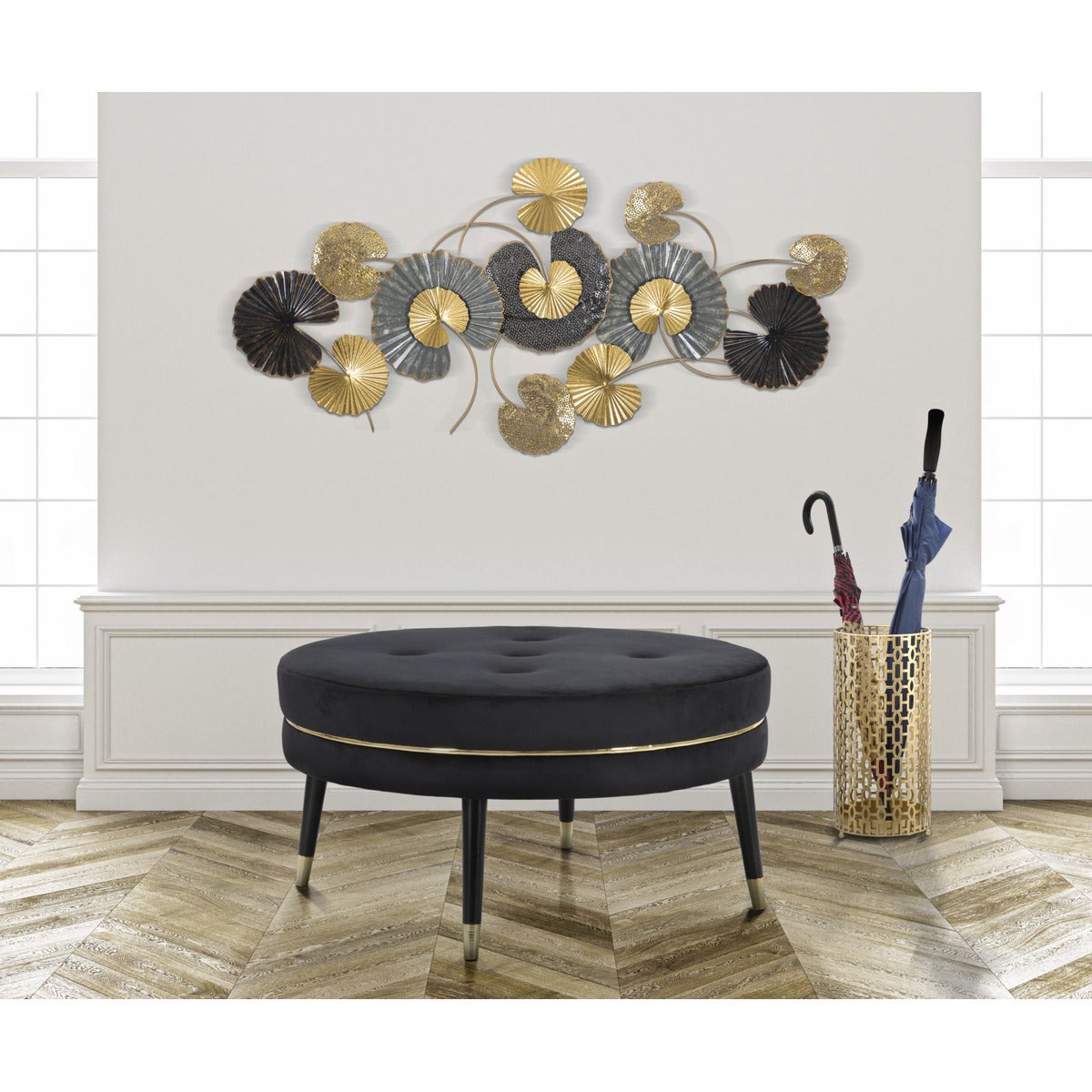Porte-Parapluie VKH333,Métal,Or,Kendra Home - 5