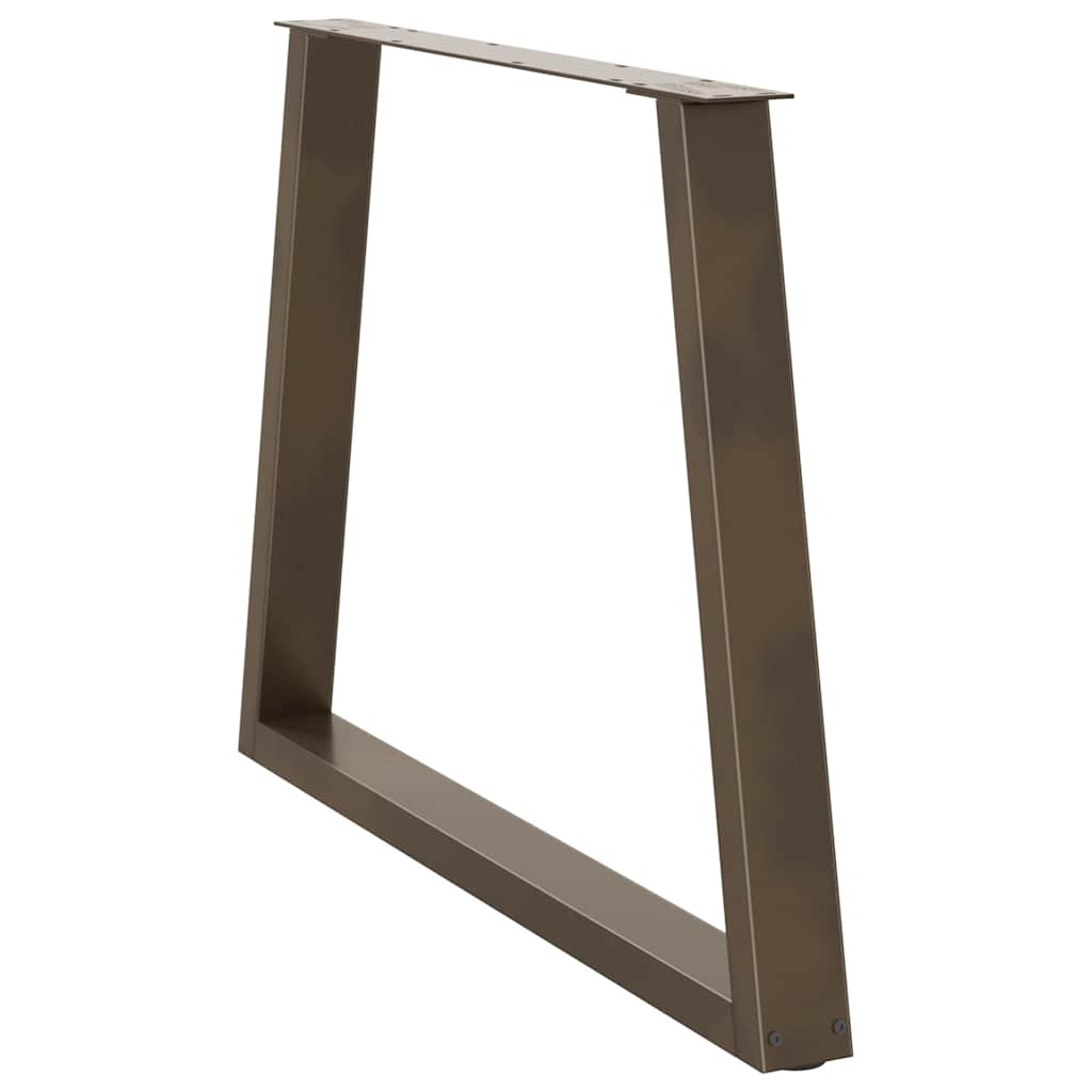 Maison Exclusive - Pieds de table à manger en forme de V, 2 pièces, acier l, 90 x (72-73,3) cm - 4