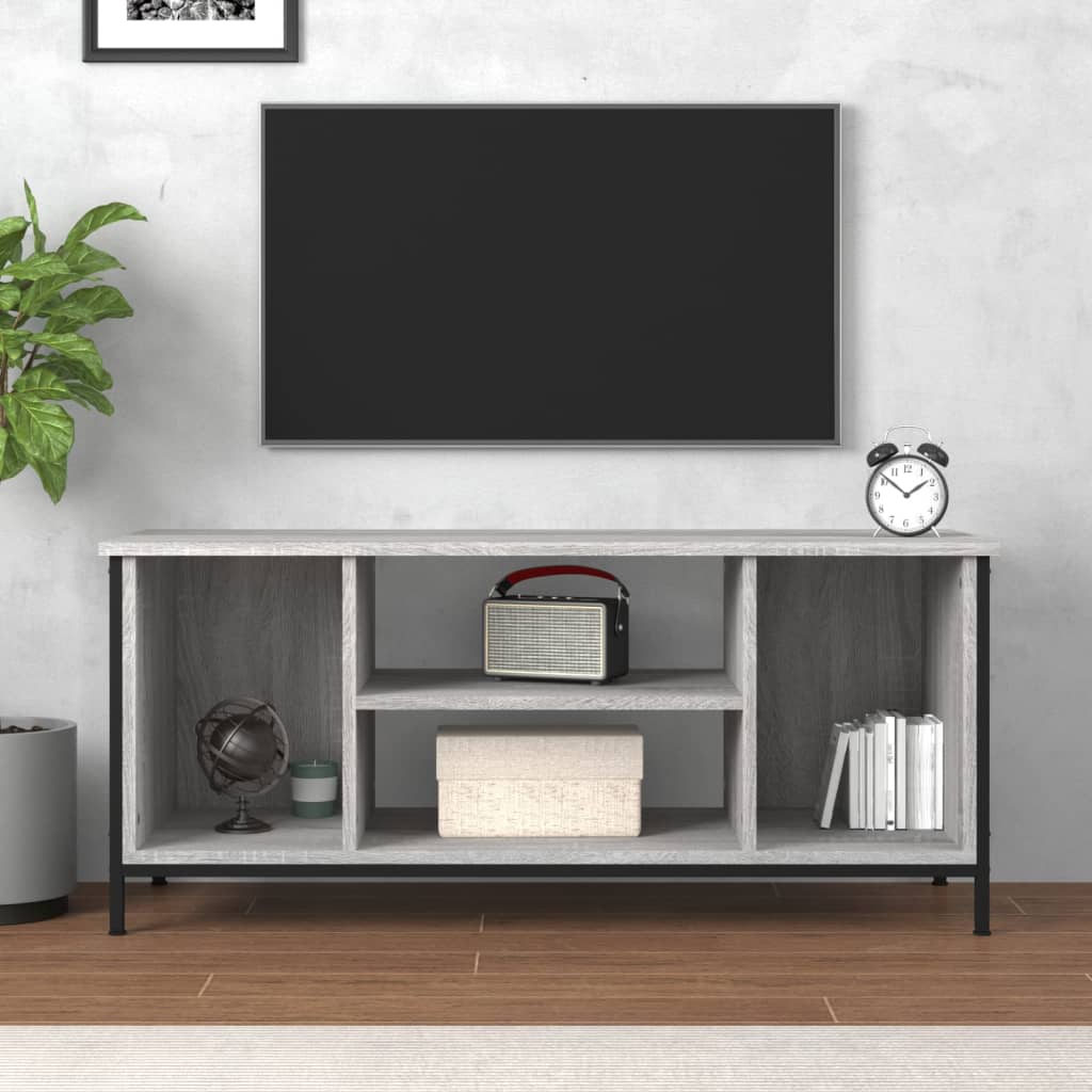 Meuble TV sonoma gris 102x35x45 cm bois d'ingénierie - 3