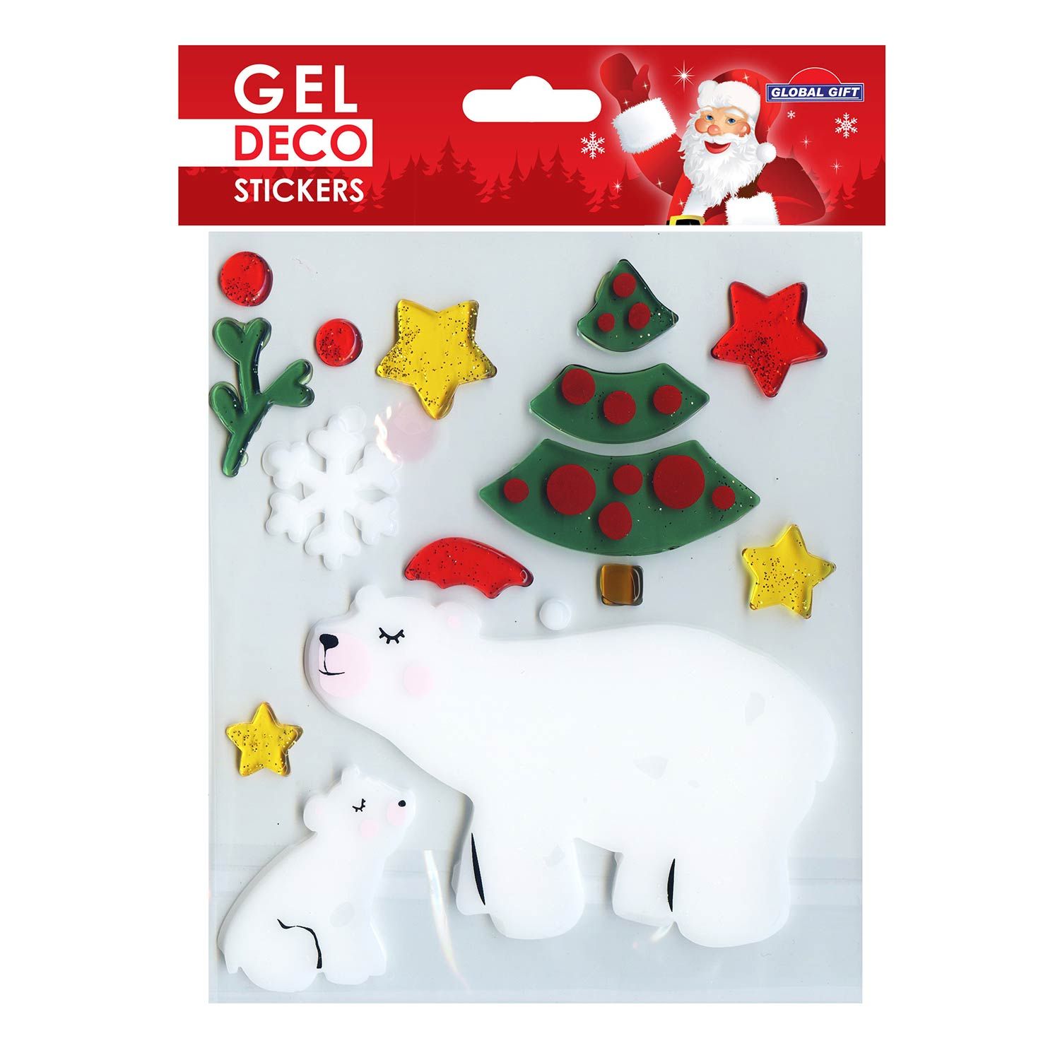 WandSticker4U®- Stickers Fenêtre Noël ANIMAUX D'HIVER  58x45 Cm  I Autocollant Décoratifs électrostatique