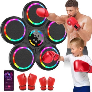 Machine à Boxe Musicale, 2024 Nouvelle Machine De Boxe Murale Intelligente -Bluetooth Avec Gants De Boxe Adultes Enfants 9 Le Mode De Vitesse Et De Decompte 85592986