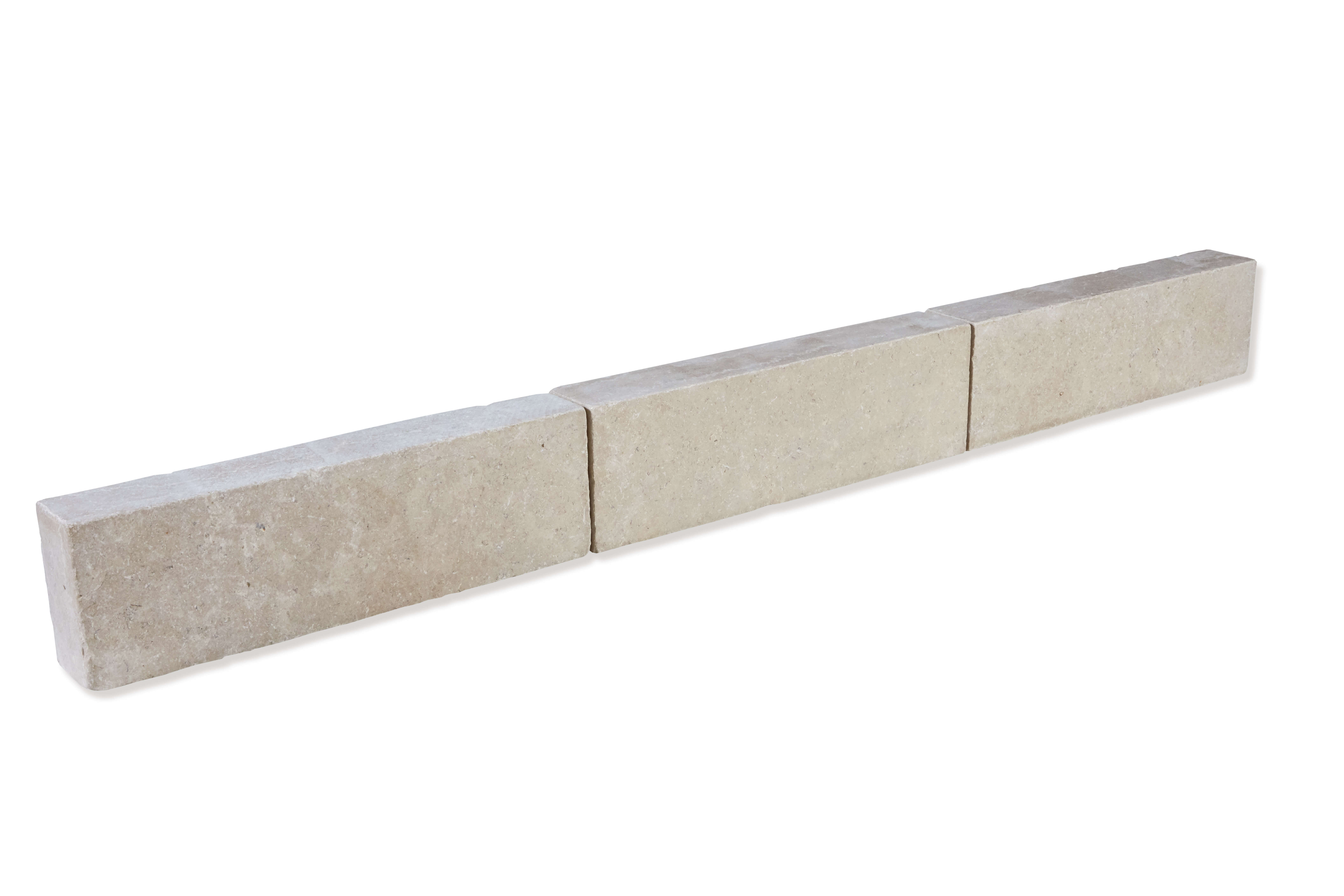 Bordure de Jardin droite en Pierre Naturelle Egypte Beige H.15 x L.50 cm (Lot de 20) - RO'MA Nature - 3