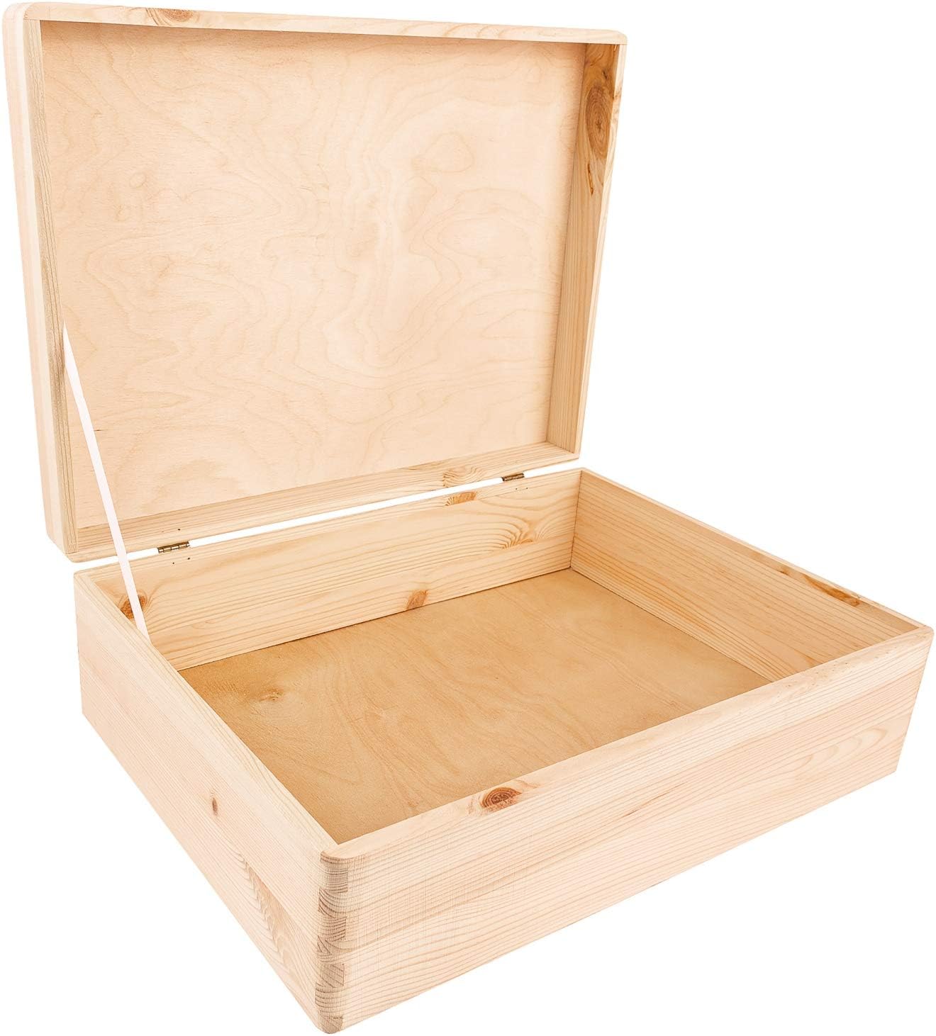 NKlaus Scatola Portaoggetti In Legno Con Coperchio In Vetro E Chiusura Ottone - Decorazione Marittima 8,5x8,5x3,5cm