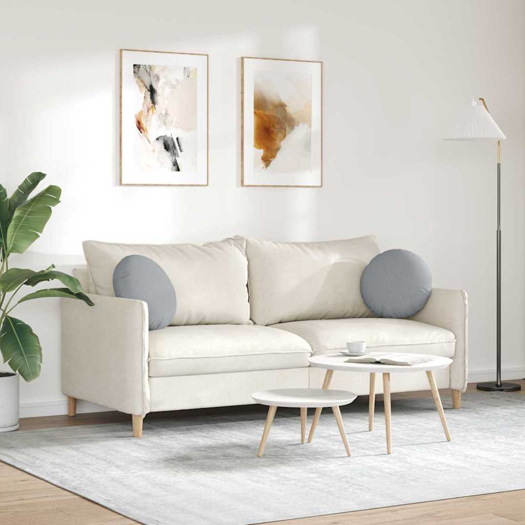 Cojines de asiento, 2 unidades, gris claro, Ø40 x 13 cm, tela - 4