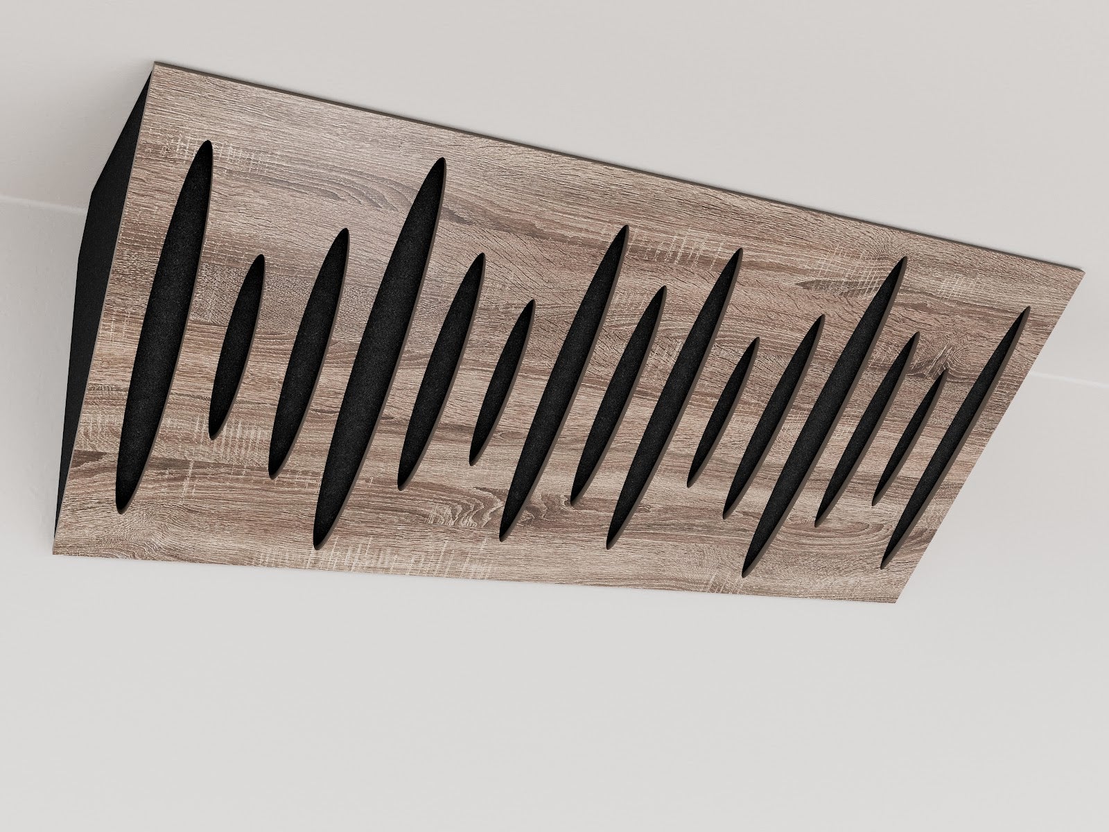 Lot de 2 Pièges à basses PULSE-MINI-HORIZONT acoustiques étroits insonorisants 50x23 cm -MDF perforé laminé et mousse acoustique -Sonoma - 2