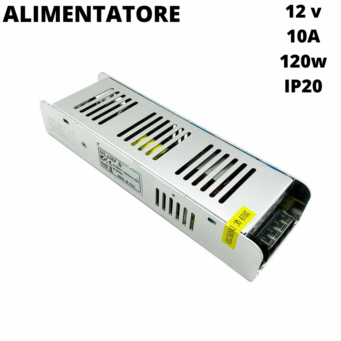 MAKA Striscia LED 1200 LED SMD 2835, Bobina 5m, Alta Luminosità IP20, 12V, 240 LED/m, Con Alimentatore, Luce 3000K, Versatile e Efficiente - 2