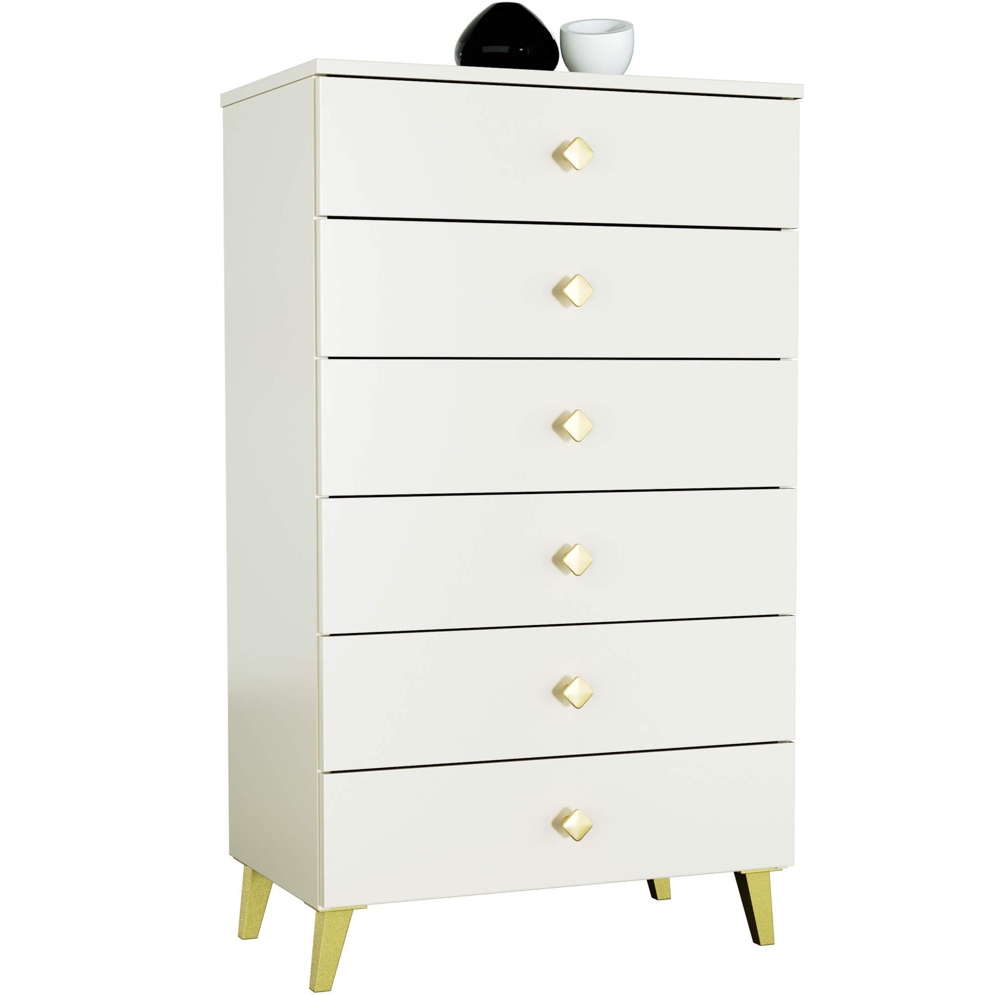 Komoda AKORD MOBI Kaszmir 60 cm 6 szuflad kolor Kaszmir mat 60x37x104 cm
