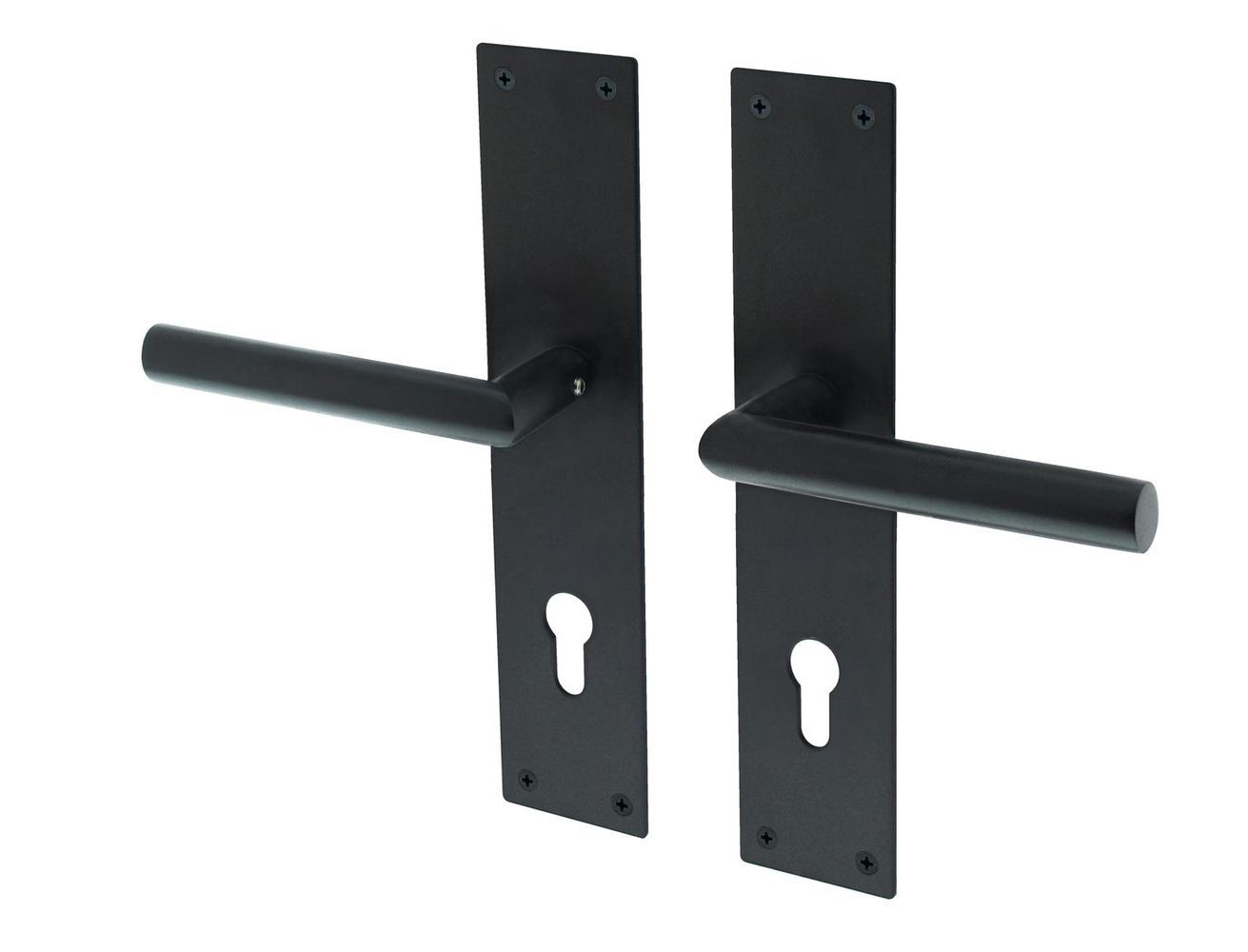 Wovar Poignée de porte Lavuzo Nuoro noir - Poignée de porte sur plaque