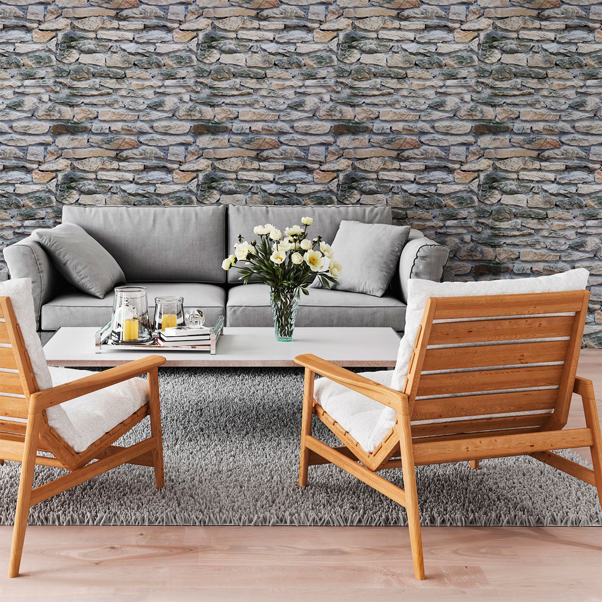 Adesivi pietra di Le Mans - Sticker adesivo - adesivi murali - 30x30cm - 4