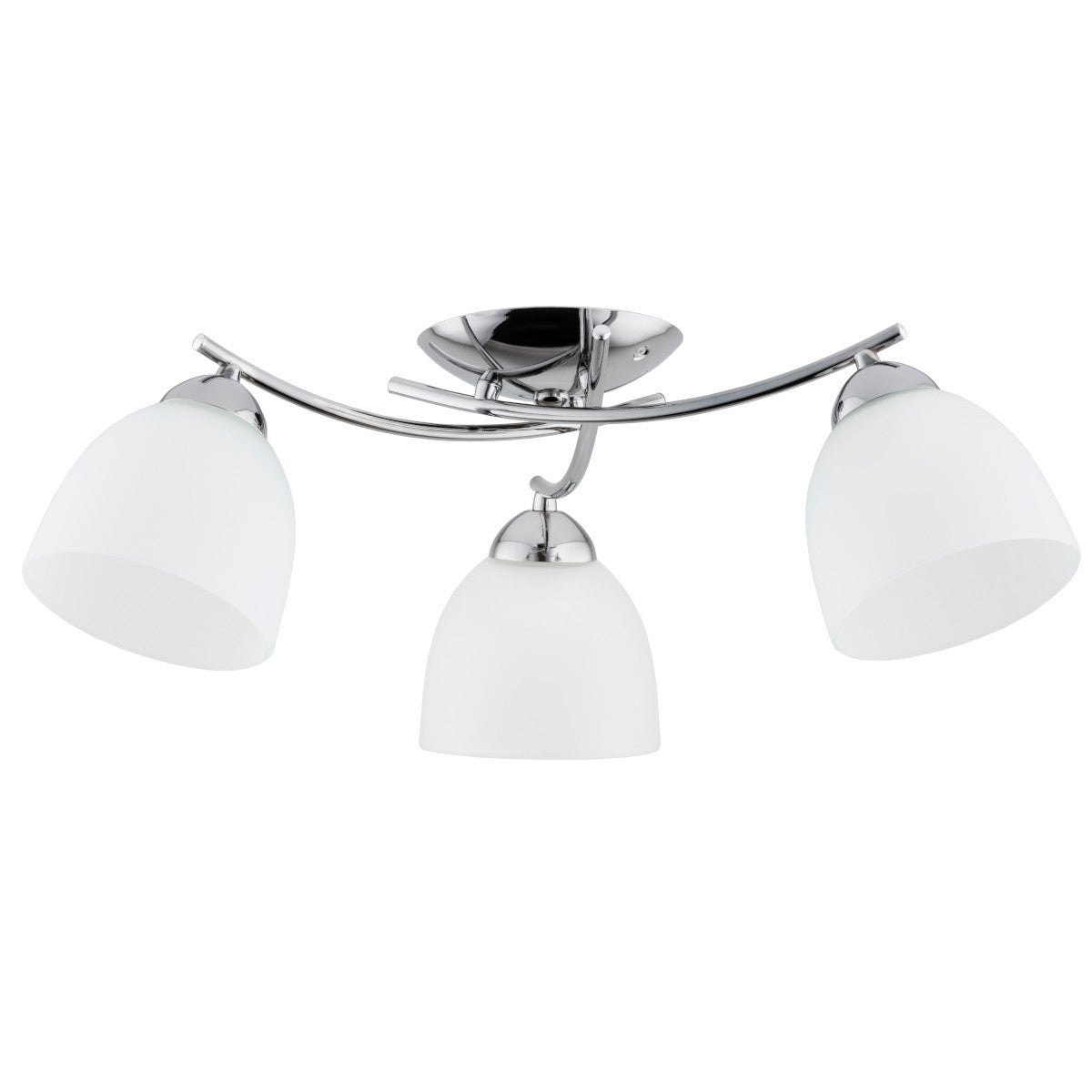Lampa sufitowa Alia chromowana biała 3xE27x15W wym: 21 x 55 x 55 cm metal Alfa
