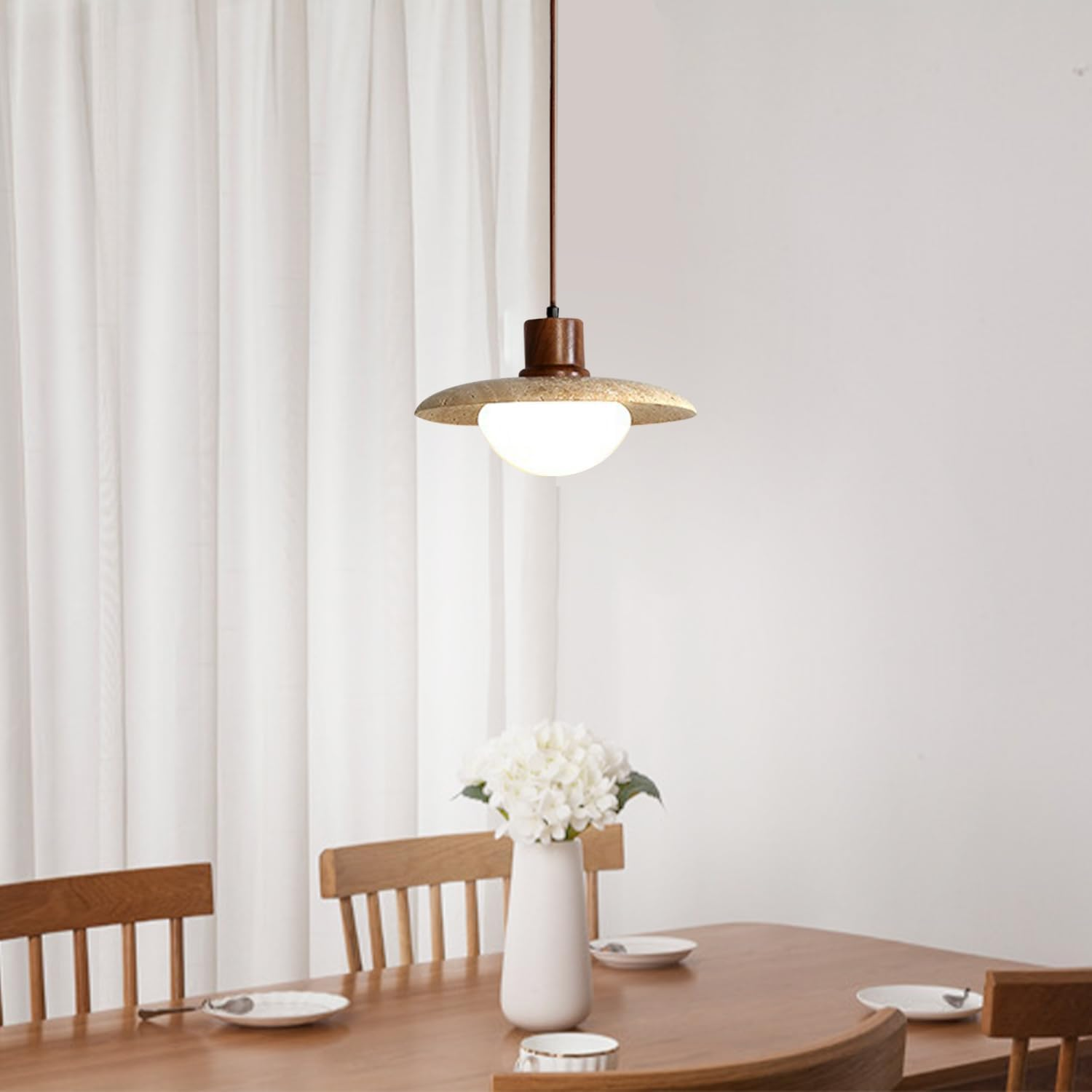 Lampy wiszące z żarówkami, żyrandole LED, lampy sufitowe w stylu vintage, żyrandole nocne, lampy sufitowe, 3 temperatury barwowe, regulowana wysokość - 2