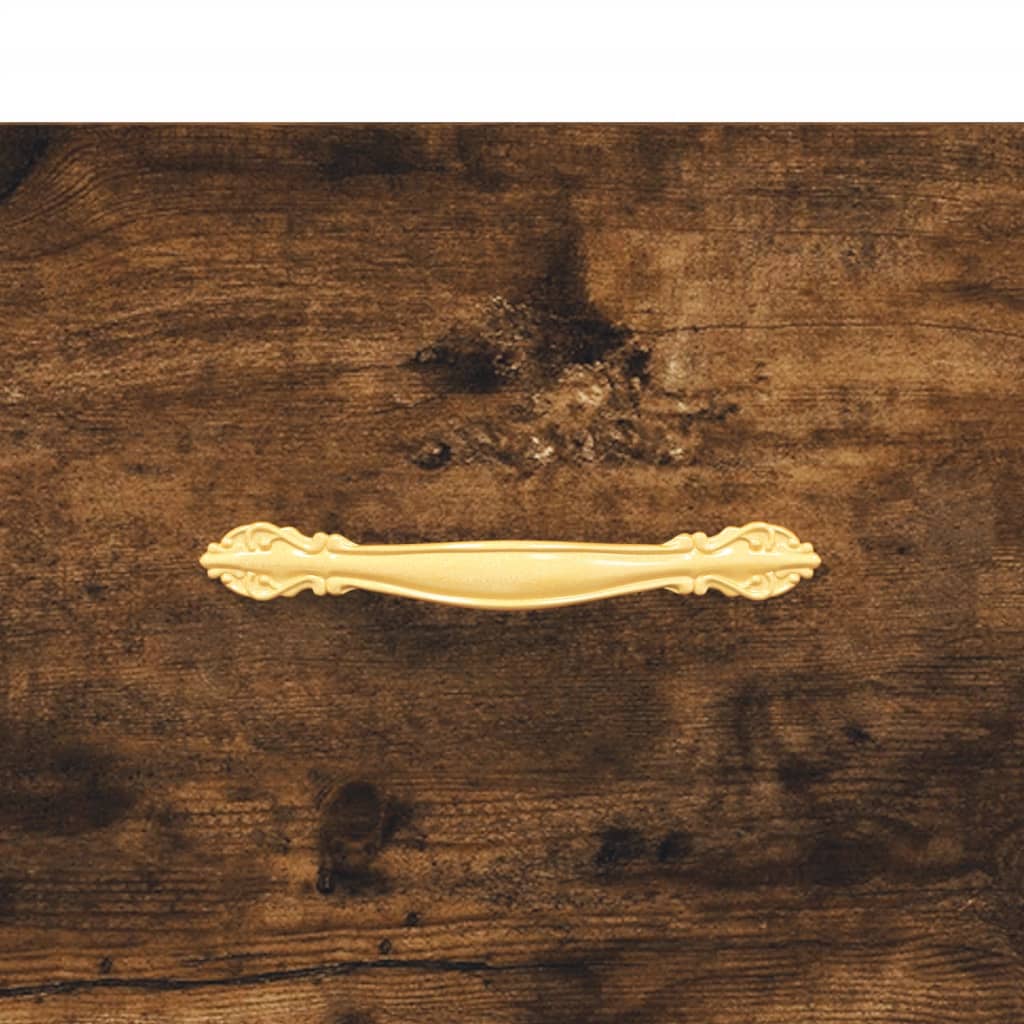 vidaXL Table de chevet chêne fumé 40x35x47,5 cm bois d’ingénierie - 8
