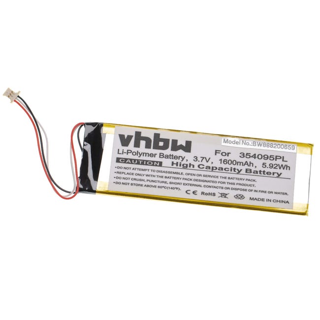 vhbw - Batteria Compatibile Con Becker Professional 6.2 Lmu, Ready 6 Eu Je, Ready 6l Eu Plus, Transit 6 Lmu Navigatore Gps (1600mah, 3.7v, Li-poly vhbw - Batteria Compatibile Con Becker Professional 6.2 Lmu, Ready 6 Eu Je, Ready 6l Eu Plus, Transit 6 Lmu Navigatore Gps (1600mah, 3.7v, Li-poly