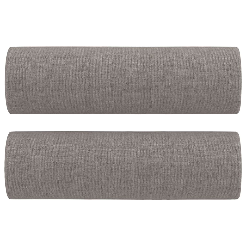 Poduszki dekoracyjne 2 szt. tkanina szaro-taupe 15x50 cm