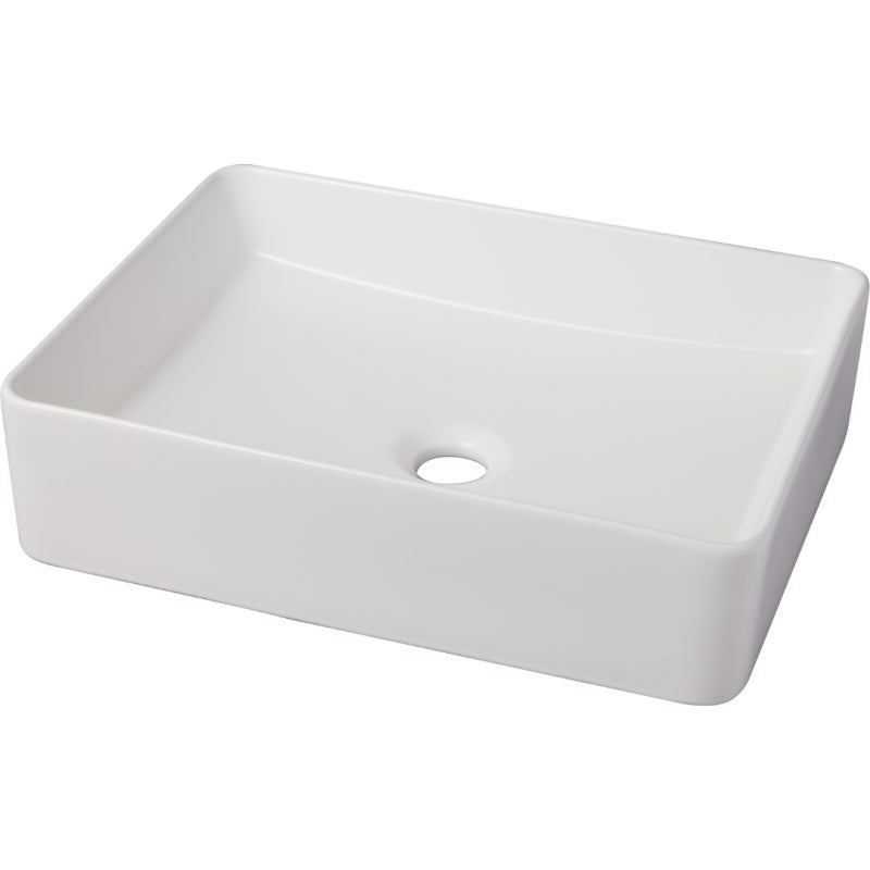Vasque à poser rectangulaire 48x37 cm - Blanc mat - Rebords fins - Regina - 4