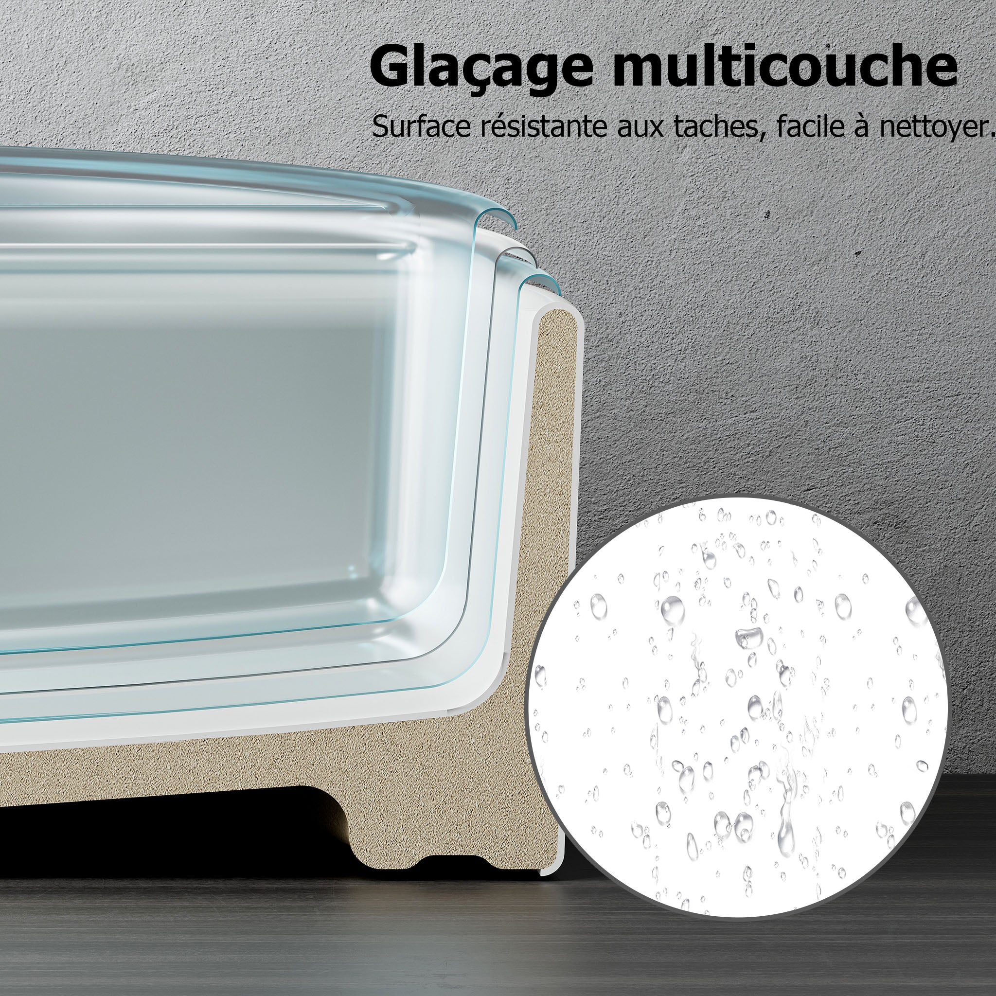 HOROW Vasque à poser, 42 cm Rond Lavabo à poser, blanc, Vasque lave mains avec trou pour robinet et trou de trop-plein - 6
