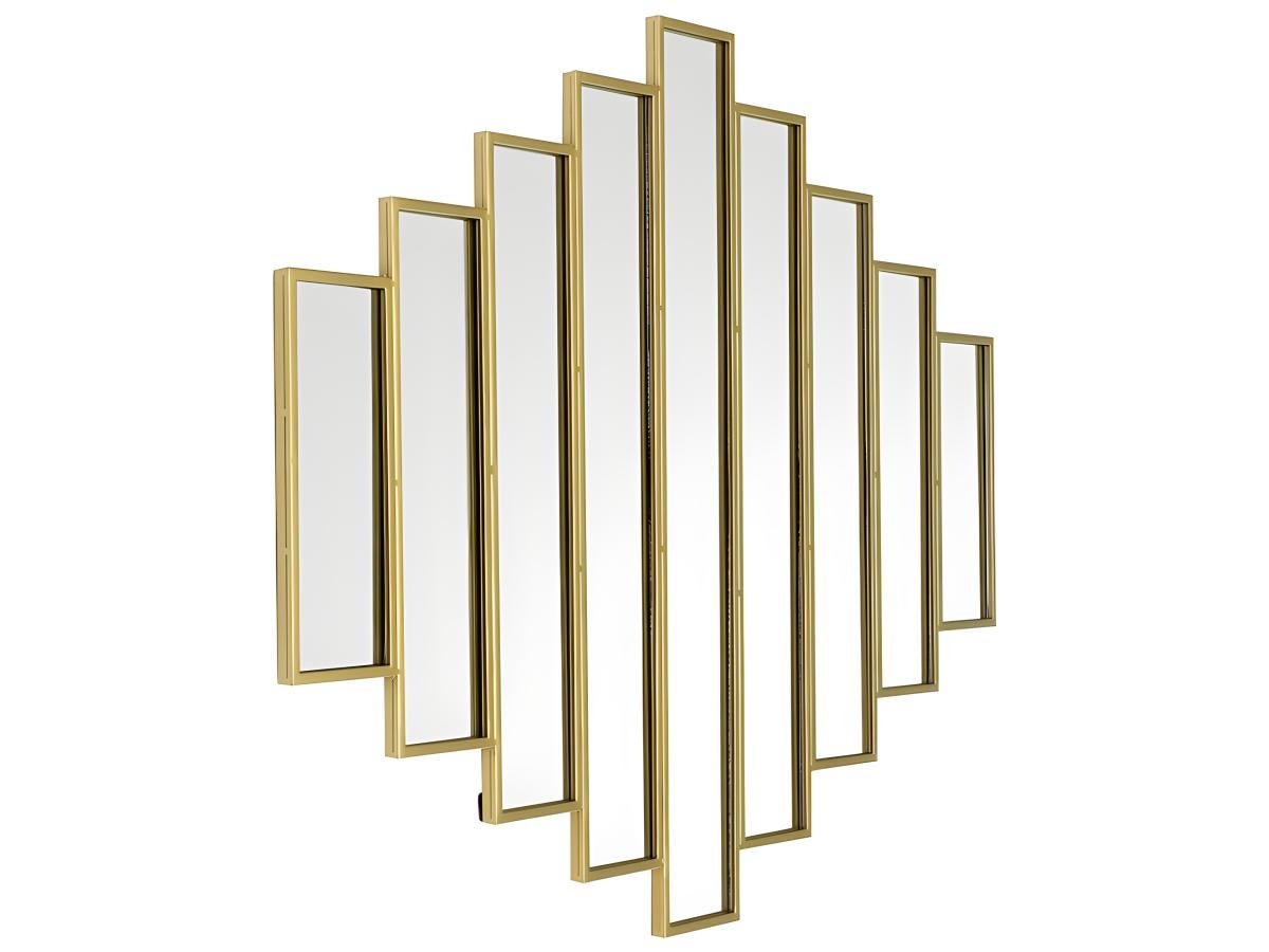 Specchio art déco simmetrico L. 90 x H. 120 cm in Metallo Dorato - GALICE - 6