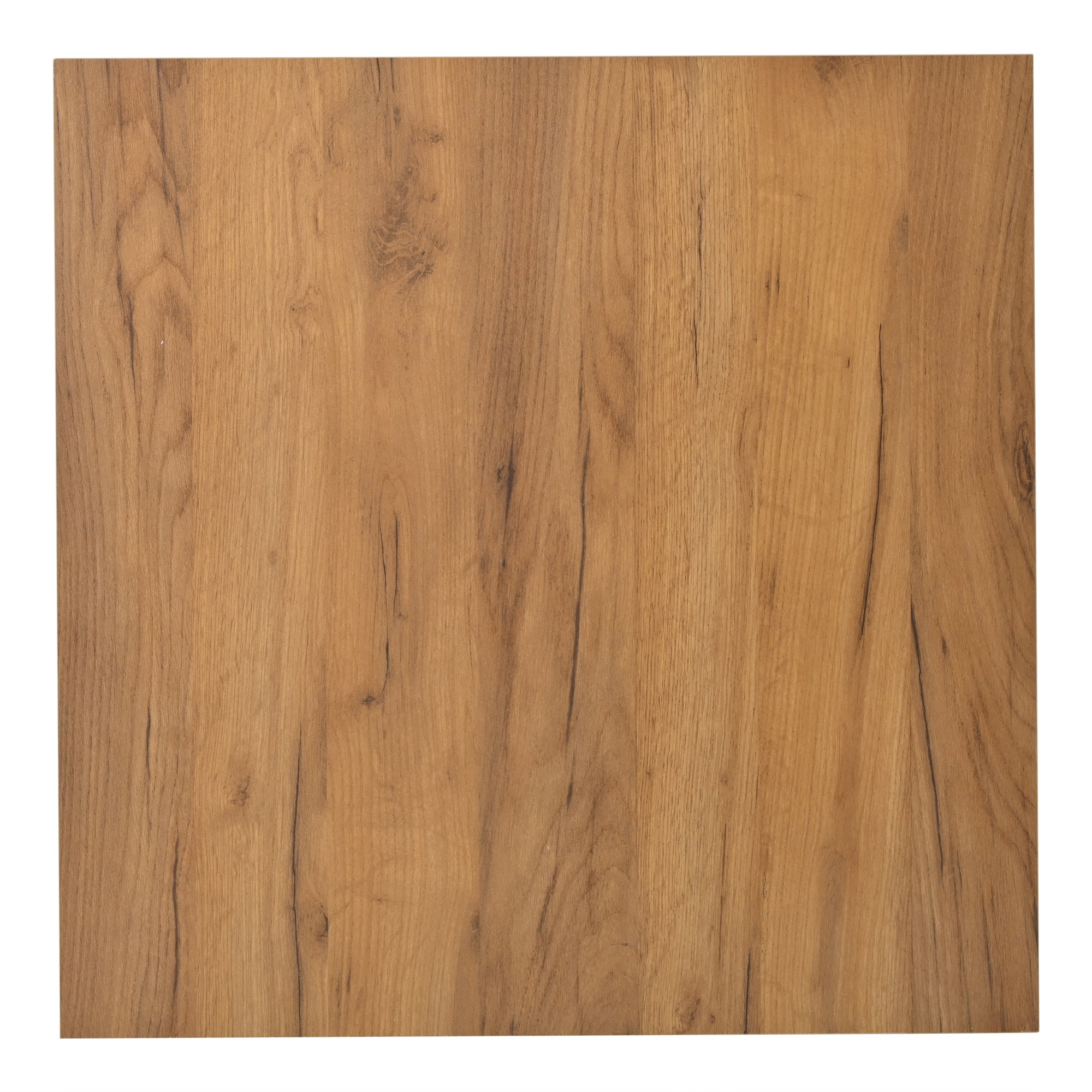 Table basse 70x70x31.5 cm - 3 tiroirs - Plateau carré - Panneaux de particules - Blanc + Naturel - 8