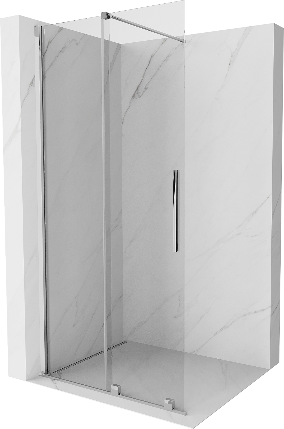 Mexen Velar ścianka prysznicowa rozsuwana Walk-in 120 x 200 cm, transparent 8 mm, chrom - 871-120-000-03-01