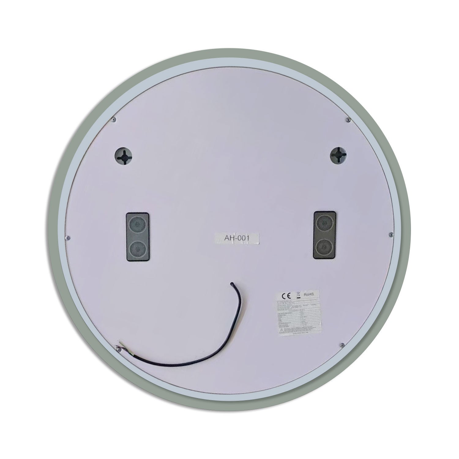 AICA Miroir lumineux rond 60cm, bluetooth + 3 couleurs + dimmable + anti-buée + mémoire, miroir salle de bain mural - 8