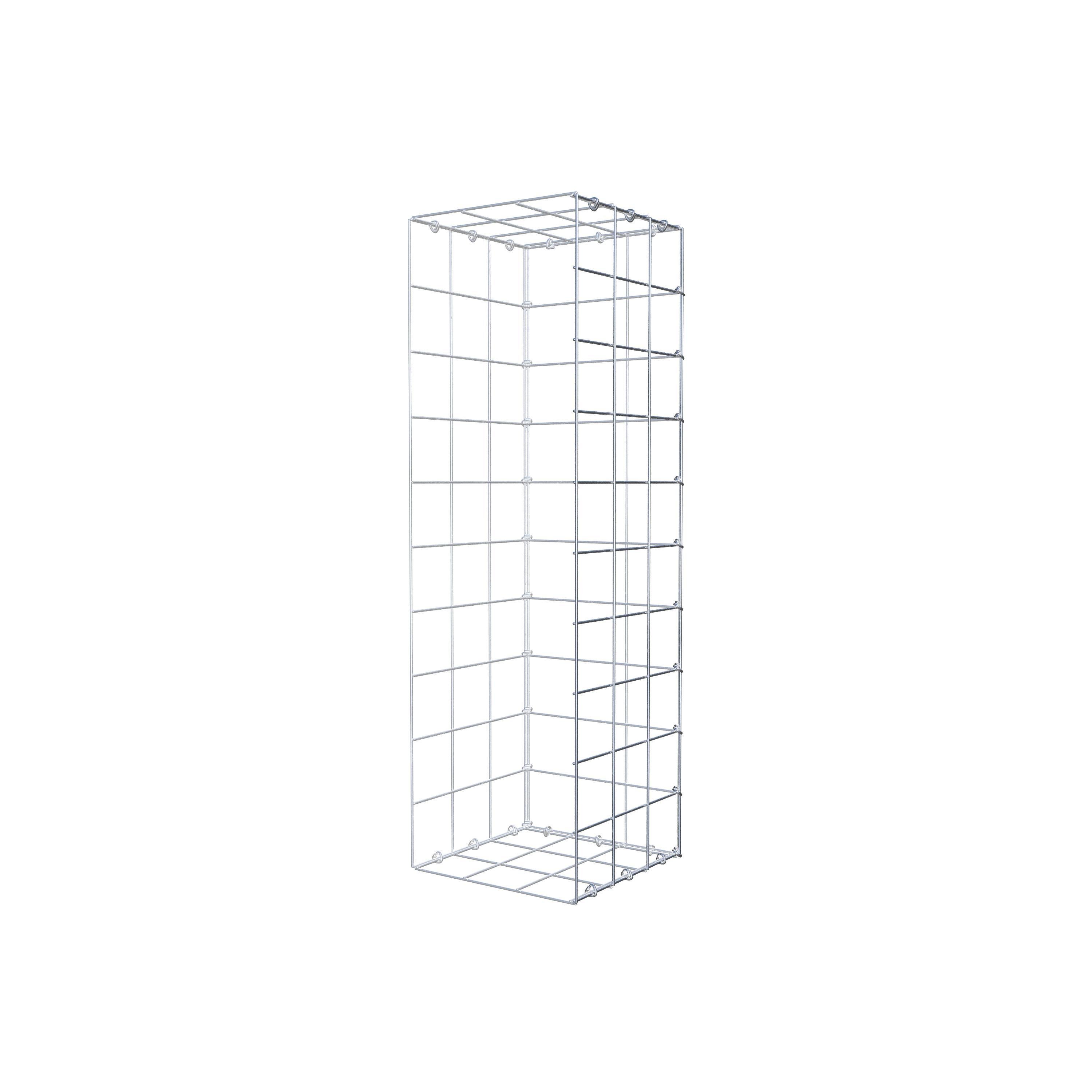 Gavión para alargar en acero galvanizado 100x30x30cm (LxAxP), malla 10 x 10cm, Anillo en C, sin rejilla frontal - 2