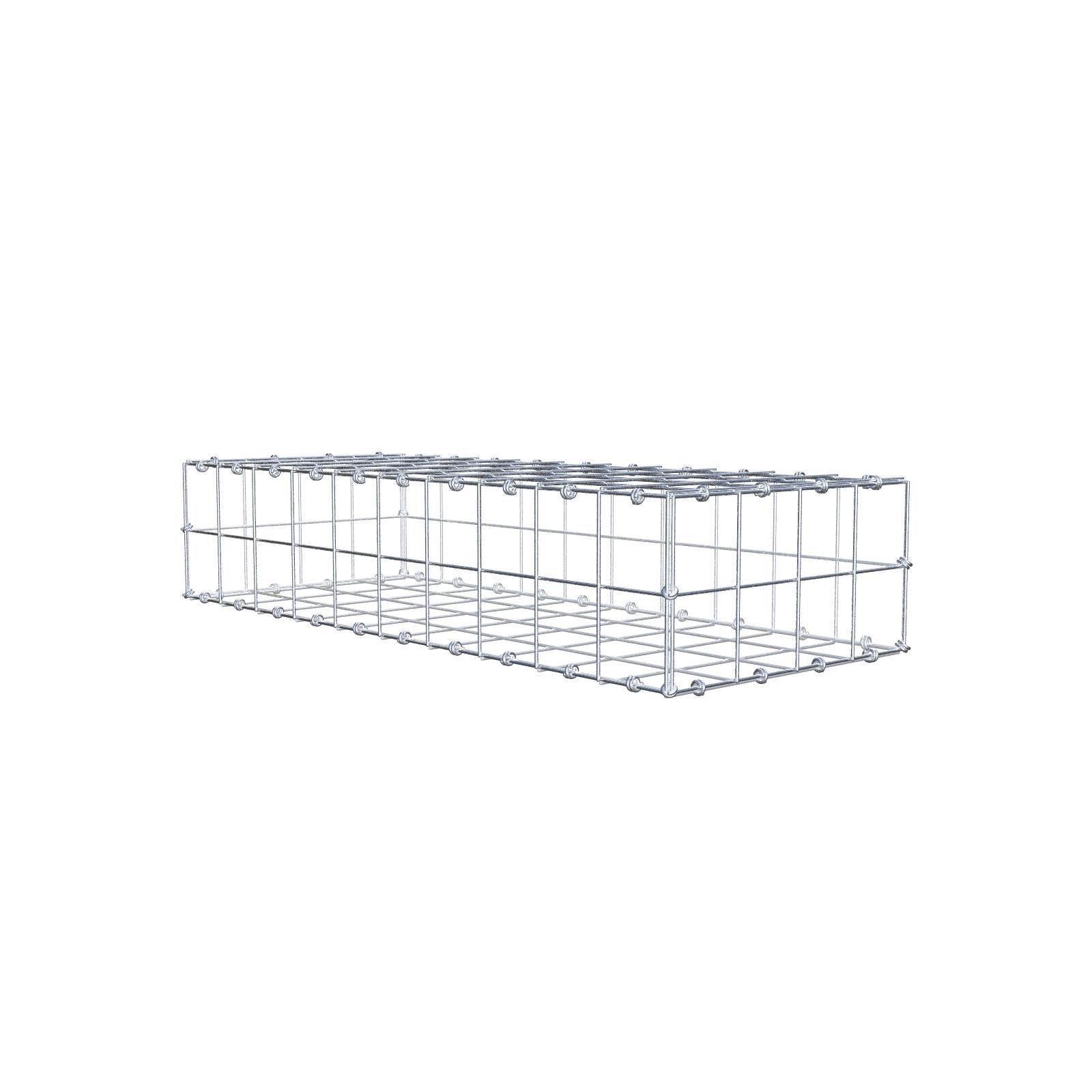 Gabion 100 cm x 20 cm x 40 cm (dł. x wys. x gł.), rozmiar oczek 10 x 10 cm, pierścień spiralny