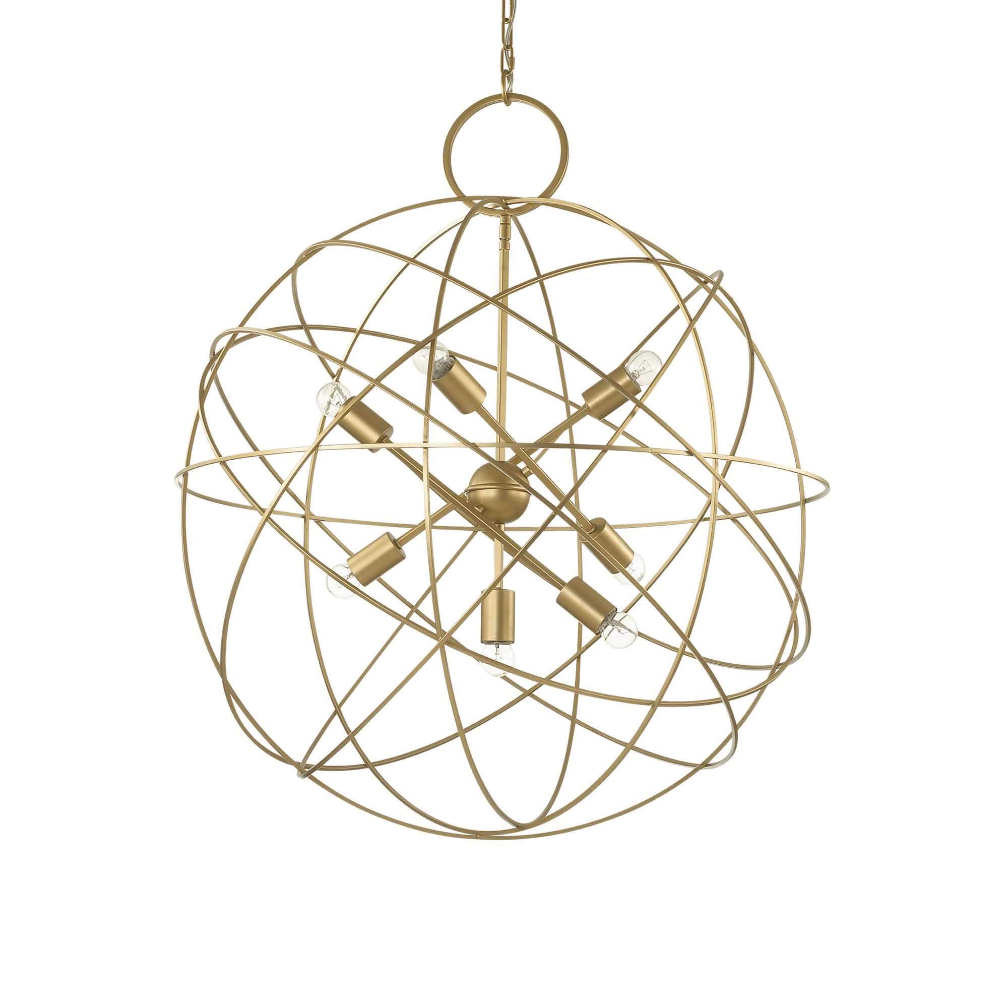 Ideal Lux  Suspension Dorée Konse 7 Ampoules , Leroy Merlin
