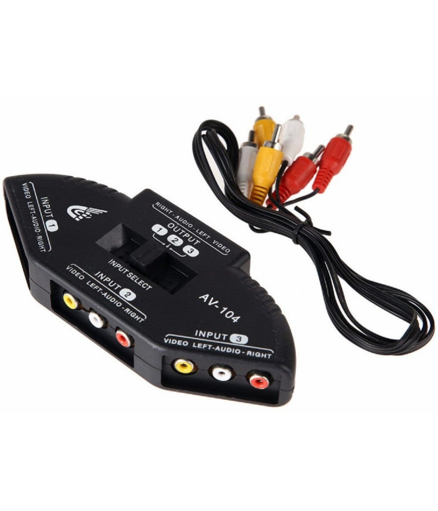 Selettore A/V 3 Vie RCA Uninex: Commutatore Video/audio Per Console, DVD, VHS - Foto 4