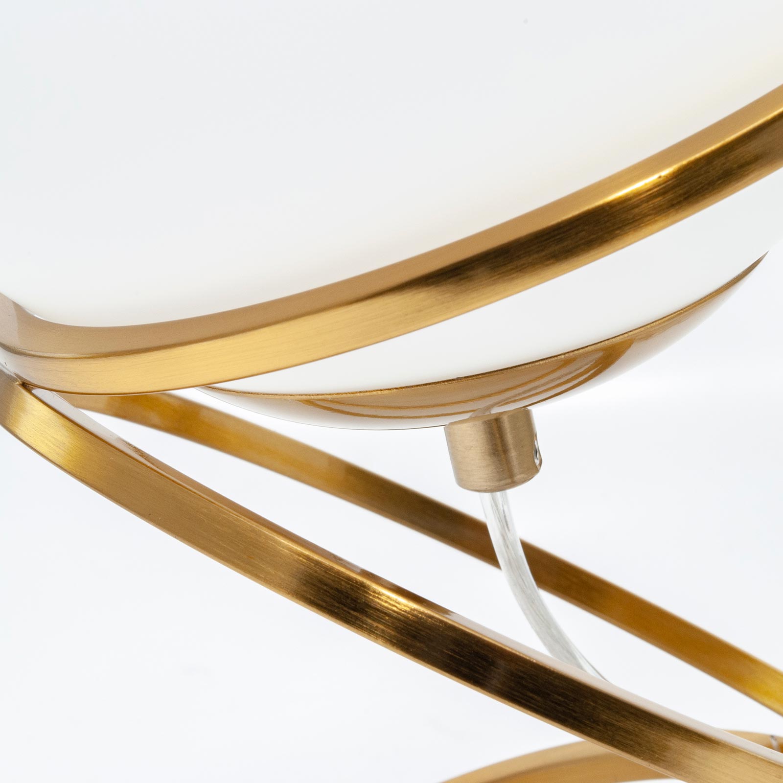 Lampada da tavolo G9 stilizzata sfera design moderno bronzo dorato luce comodino scrivania salotto con interruttore 230V - 4