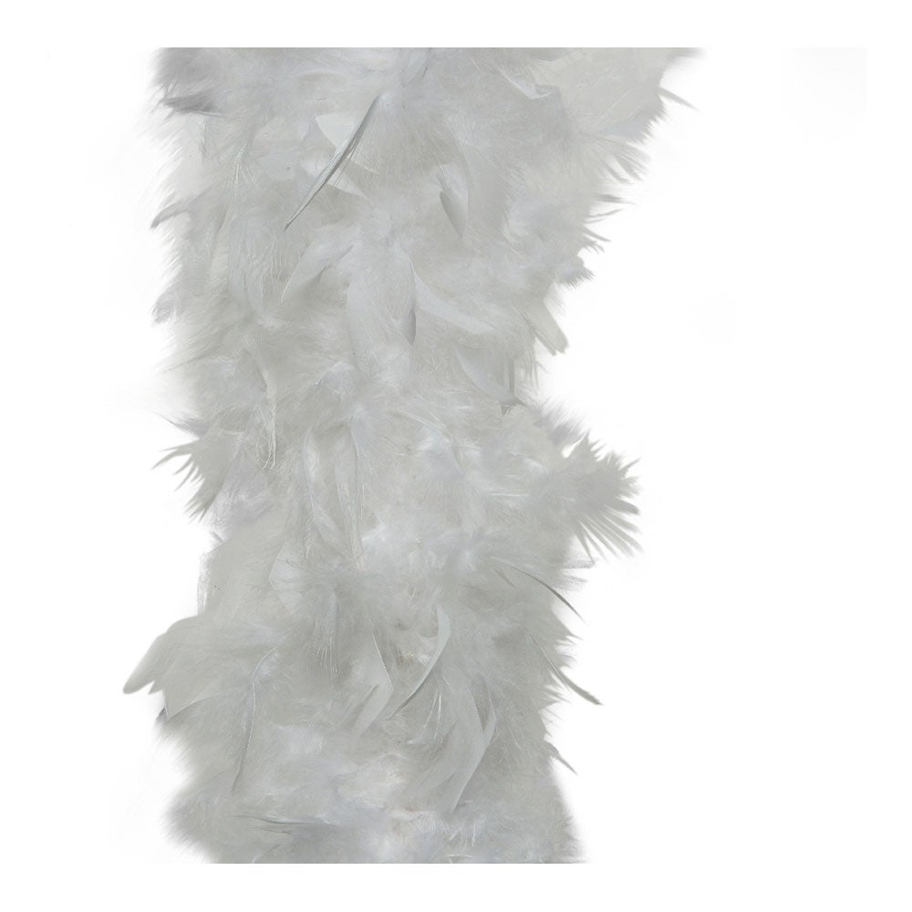 Boa En Plumes Blanches 200 Cm - Accessoire Déguisement, Carnaval, Soirée Années 20 Ou Photo