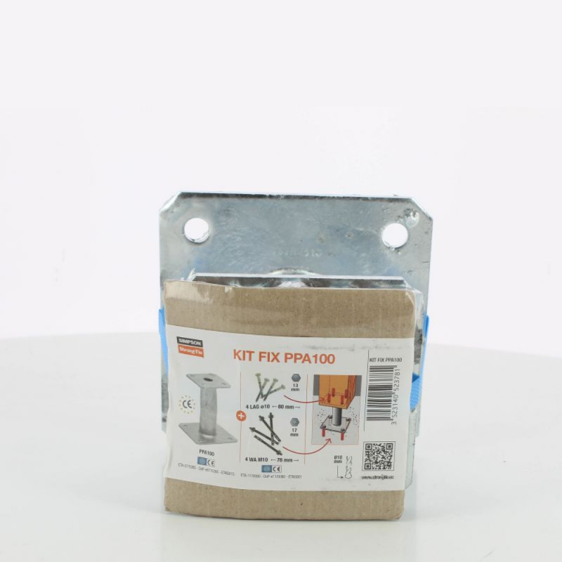 Kit complet pied de poteau pour auvent pergola véranda (Ht : 100) - 5