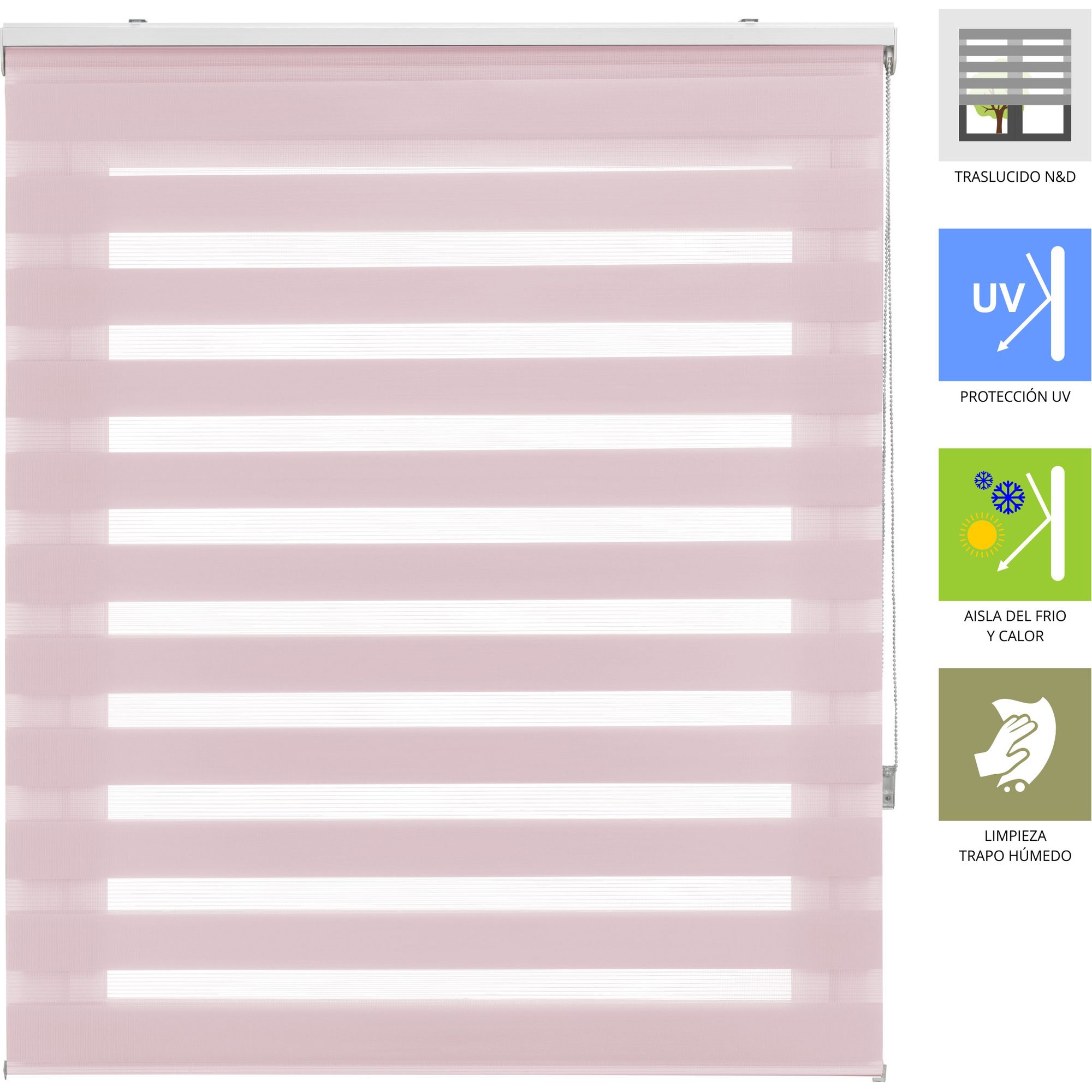 Ecommerc3 | estor enrollable noche y día elegante tamaño 100x250 - estor noche y día doble tejido tamaño tela 97x245
