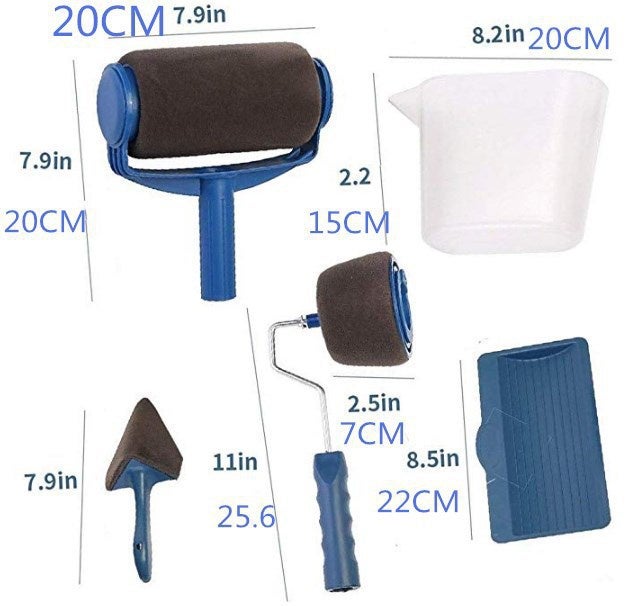 Lot de 7 Pièces Rouleau Peinture, Kit Peinture Mur pour Murs et Plafonds - 2