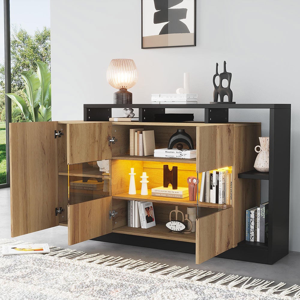 Buffet de salle à mangeà LED avec commande Bluetooth pour salon - 8