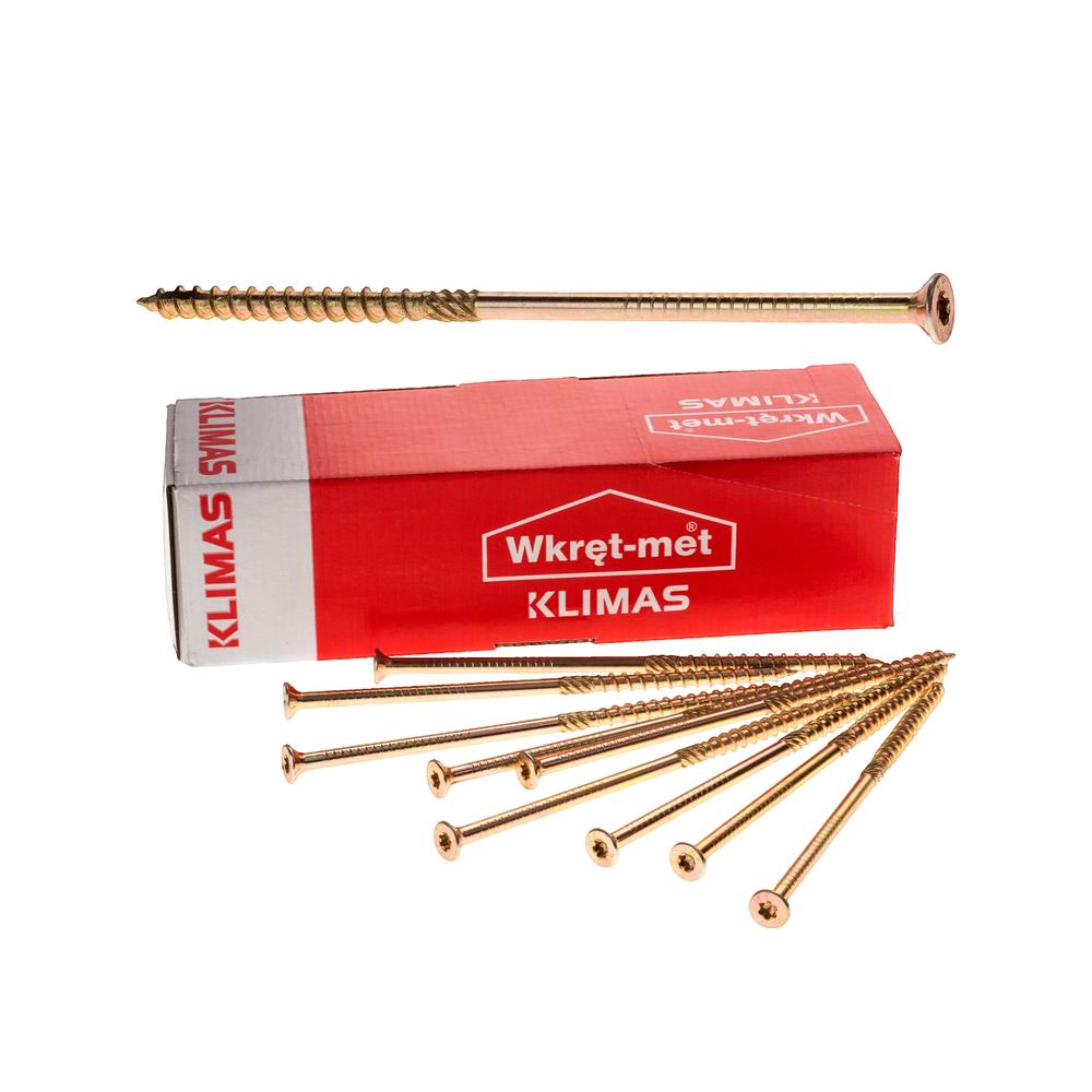 Wkręt do drewna Wkręt-Met 6 x 220 mm Stal bichromatyzowana z łbem stożkowym