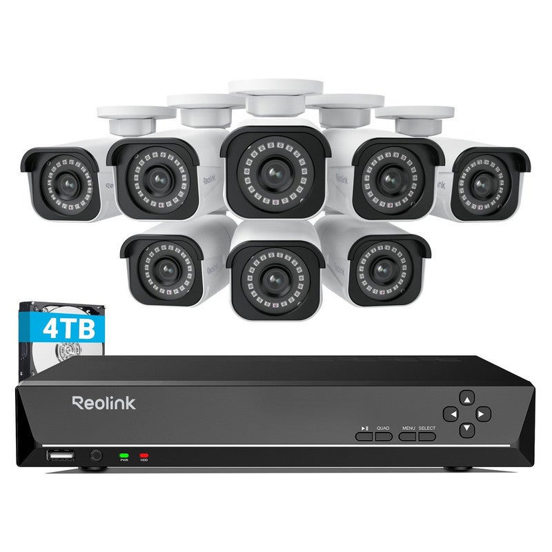 Kit de vidéosurveillance avec 16CH 4To PoE NVR et 8 caméra 4K PoE ...