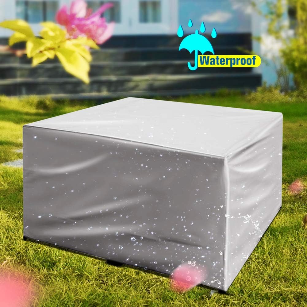 Housse de protection rectangulaire pour meubles de jardin, imperméable, anti-poussière, anti-UV, pour chaise ou table de jardin 215×135×75cm - 4