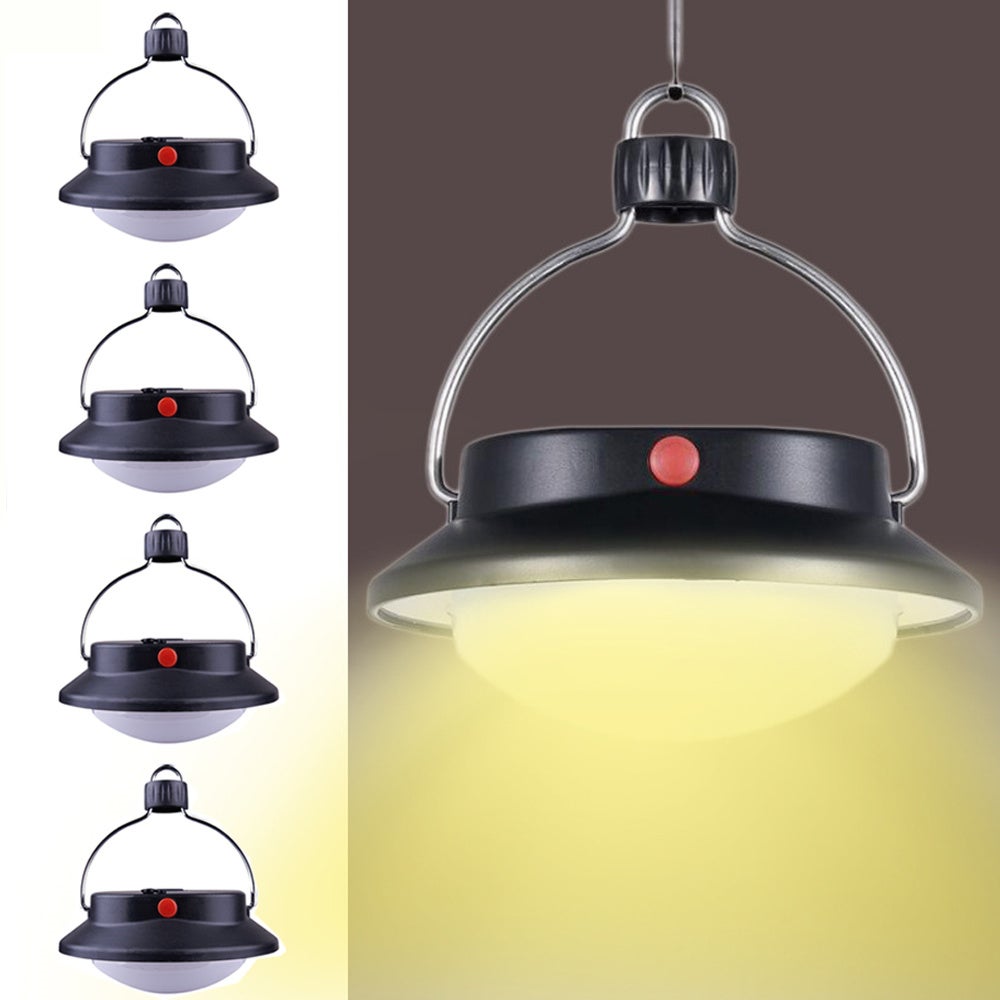 Zestaw 4 lamp solarnych kempingowych, wiszące ładowane przez USB, zasilane energią słoneczną, do biwakowania i w sytuacjach awaryjnych-ciepłe światło