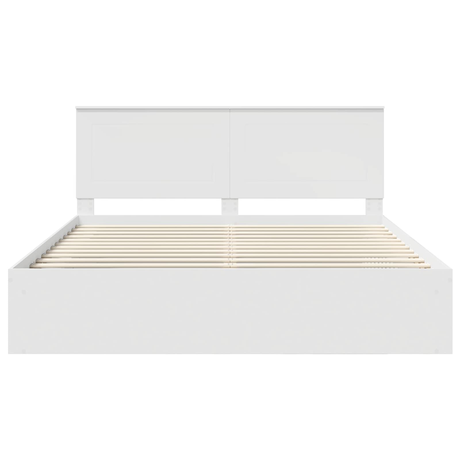 Cadre de lit Blanc 180 x 200 cm Pin massif - 7